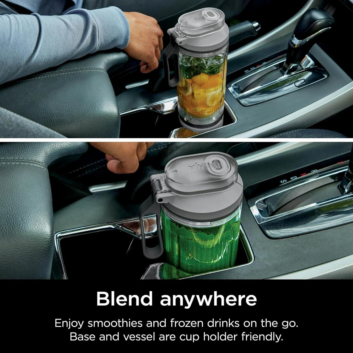 Ninja Blast MAX Personal Cordless Blender for Smoothies, Frozen Drinks, Ice Crush, 20 oz. Twist & Go Vessel, Gray