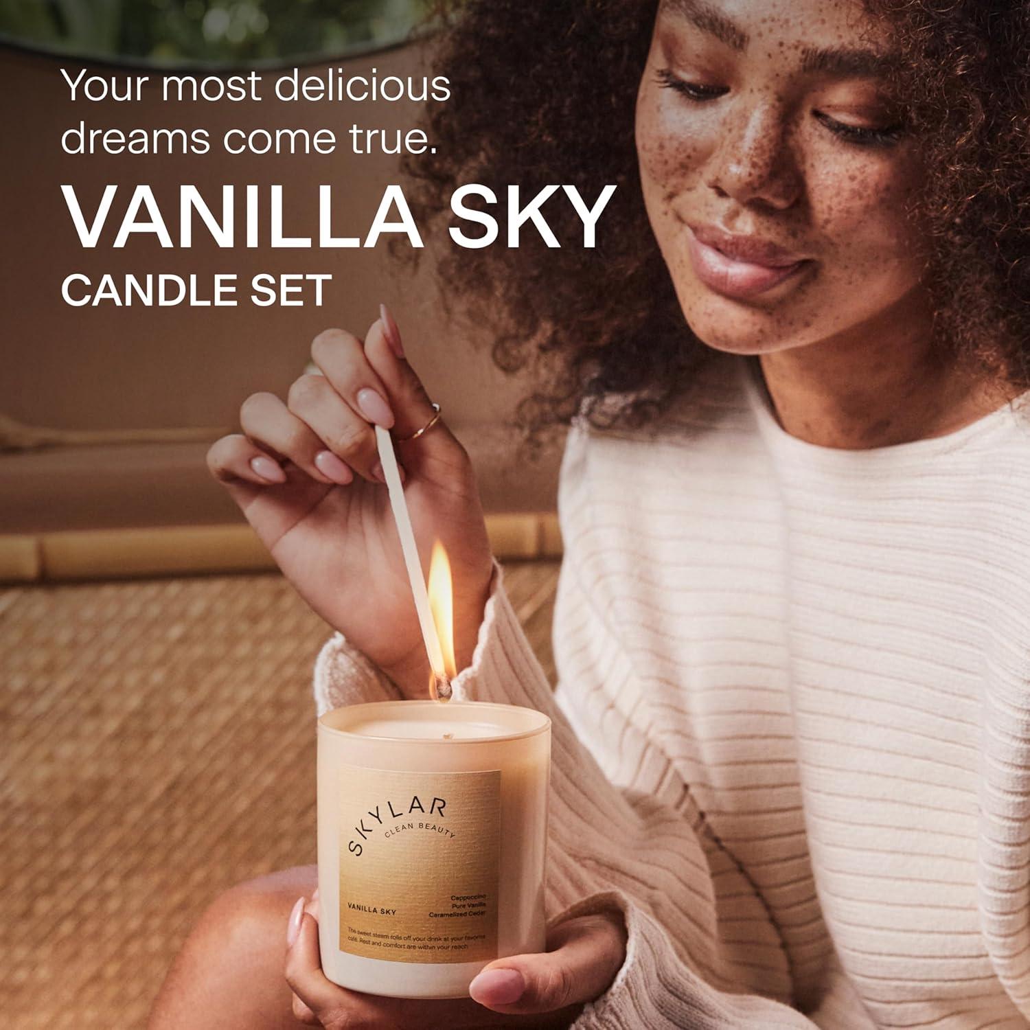 Skylar Coconut Cove Candle, Non-Toxic Clean-Burning Candles with Soy Coconut Wax, Fresh Soy Candles for Home, Scented Candles USA Made & Hand-Poured