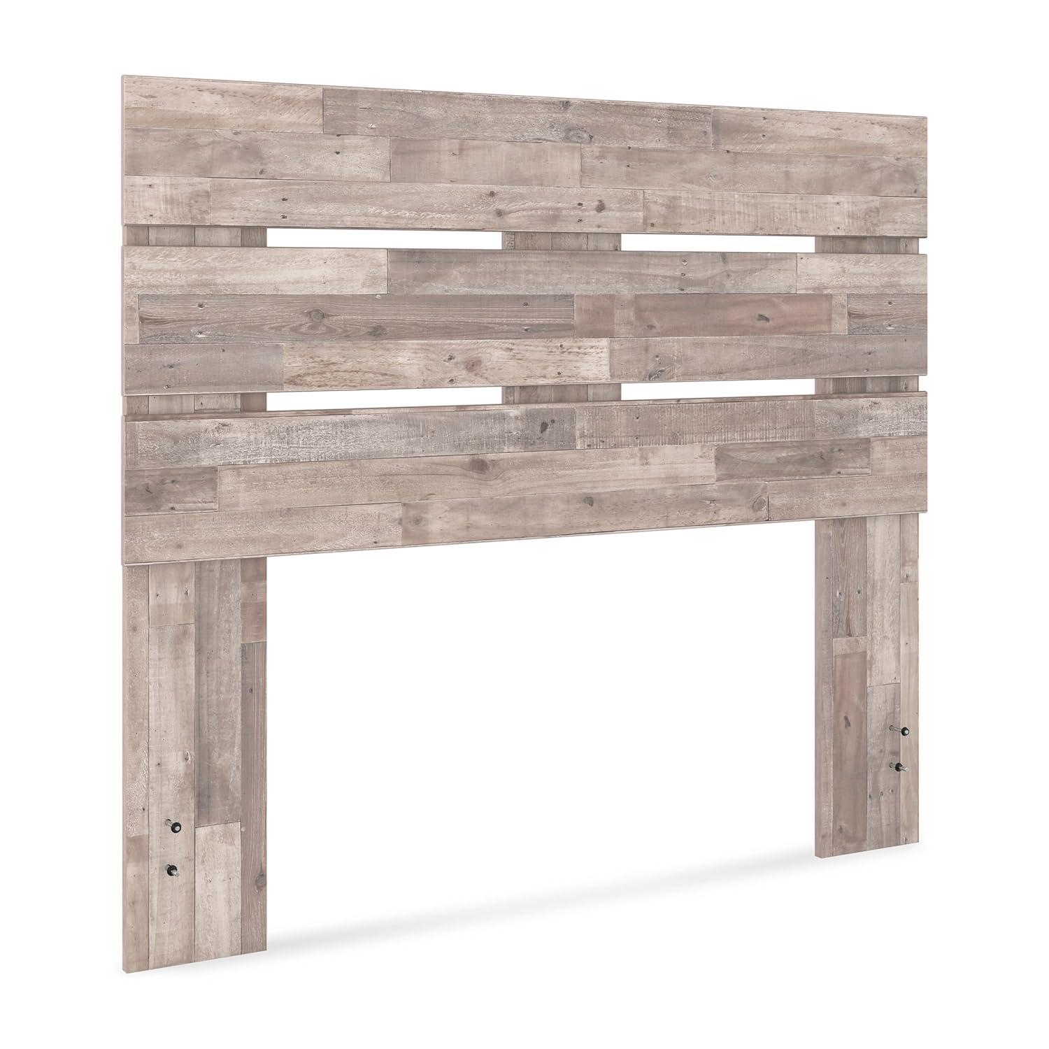 Full Neillsville Panel Headboard Whitewash: Beach Chic Urban Style - Signature Design by Ashley