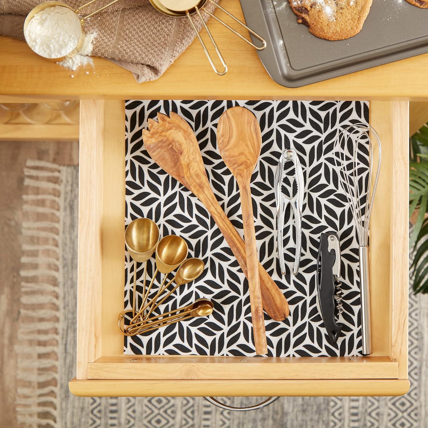 Design Imports Abstract Leaf Print Liner (Set of 6)