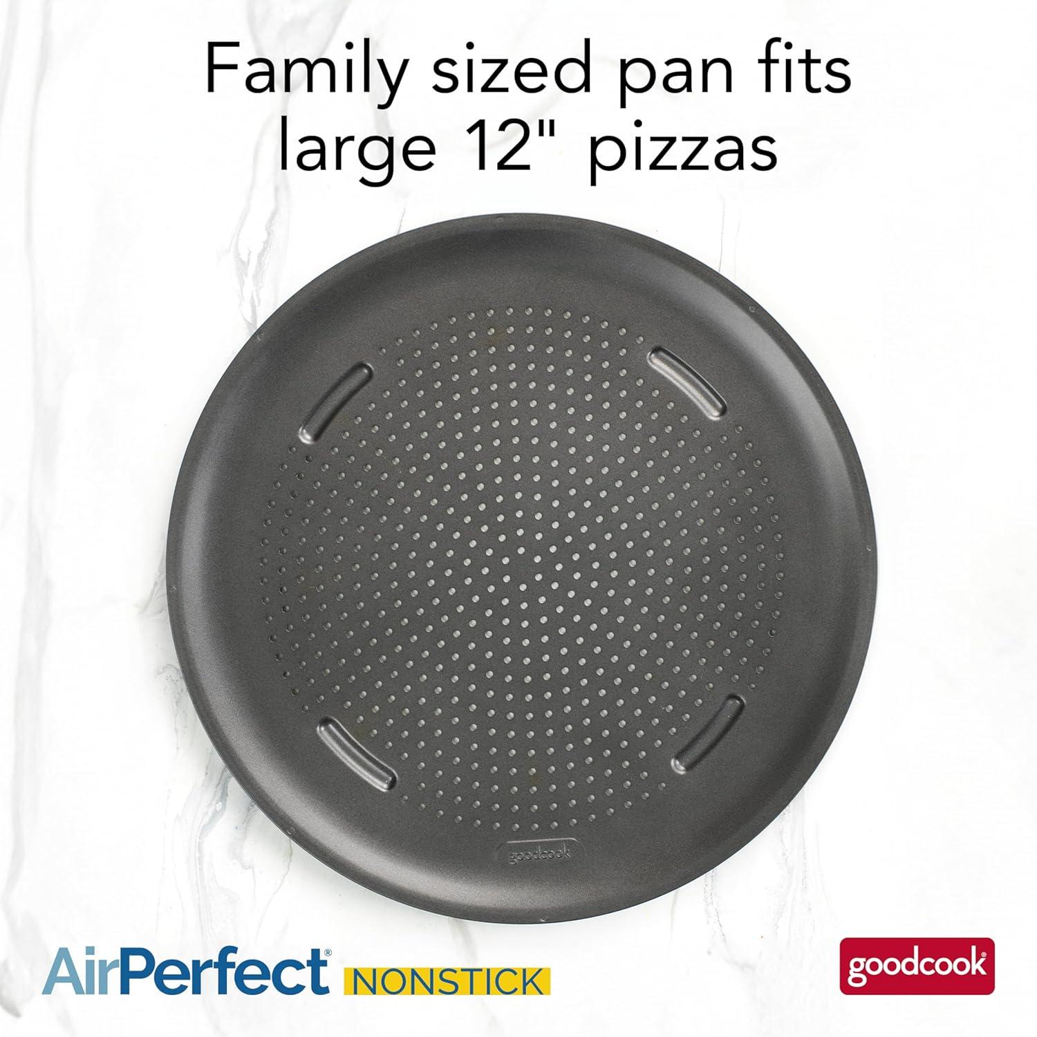 GoodCook Nonstick 16” Pizza Pan, Perforated Round Baking Pan