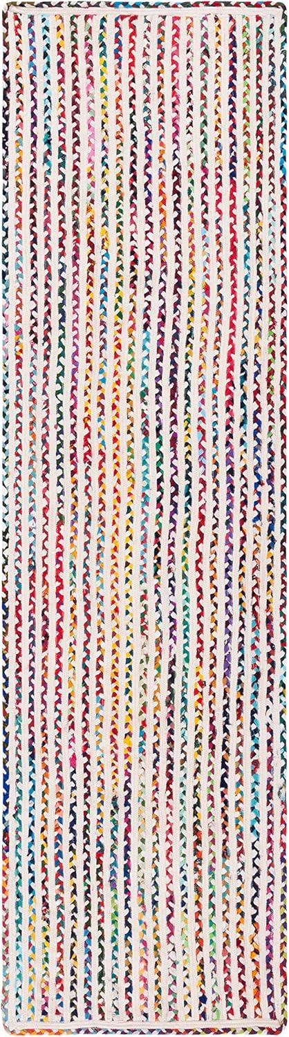 Braided BRD261 Hand Braided Runner Rug - Ivory/Multi - 2'3"x9' - Safavieh.
