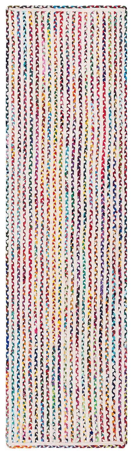 Braided BRD261 Hand Braided Runner Rug - Ivory/Multi - 2'3"x9' - Safavieh.