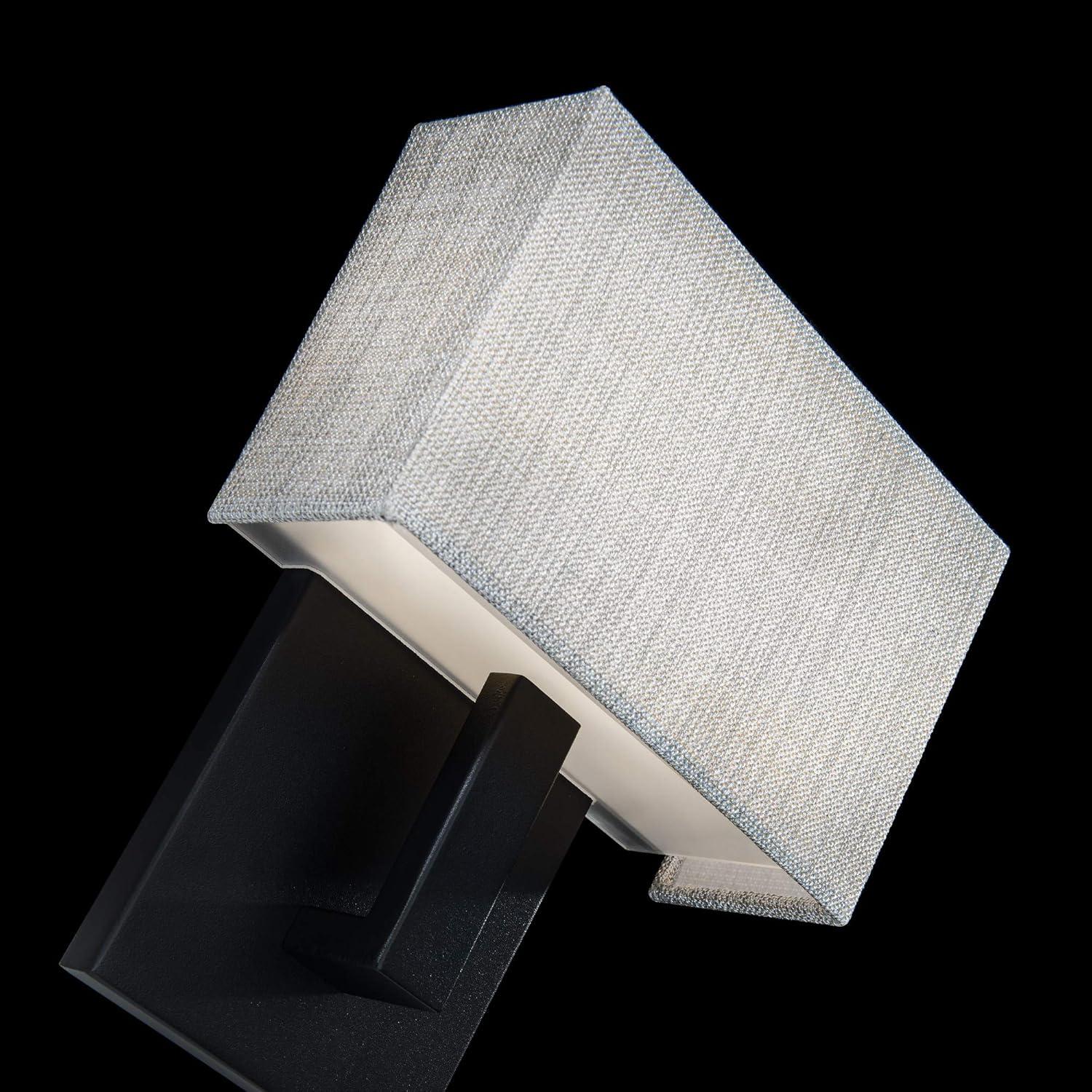 WAC Lighting dweLED, Manhattan 7in LED Fabric Wall Sconce 2700K in Black