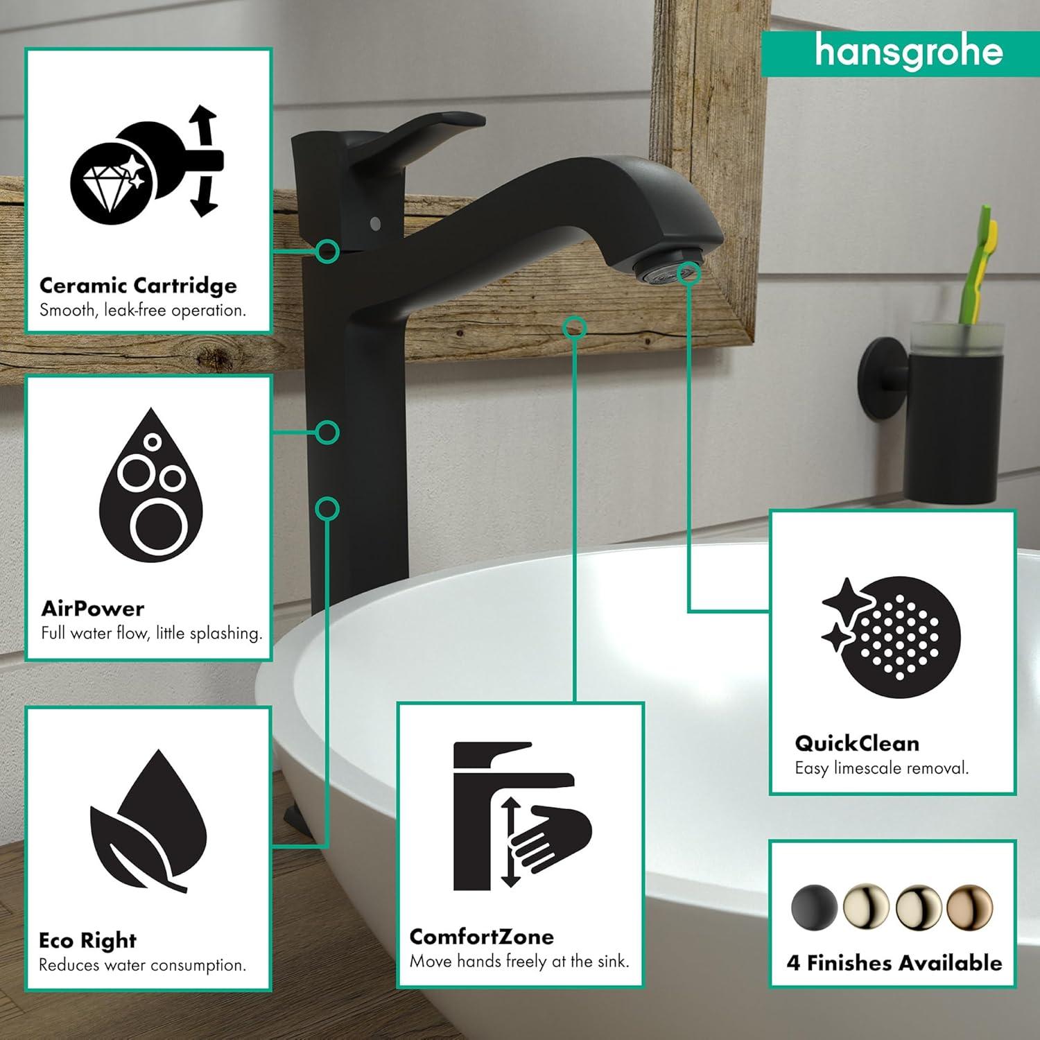 Hansgrohe Metropol Classic Single-Hole Faucet 260 with Drain Assembly, 1.2 GPM
