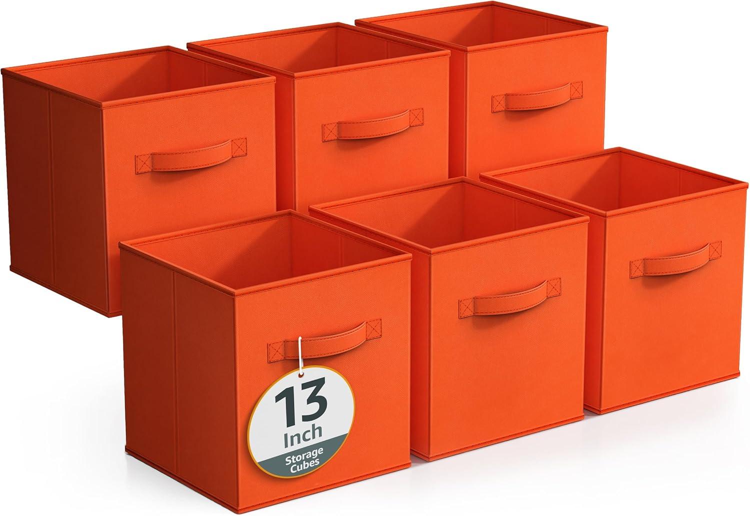 Sorbus 11 Inch Cube Storage Organizer Bins - 6 Pack