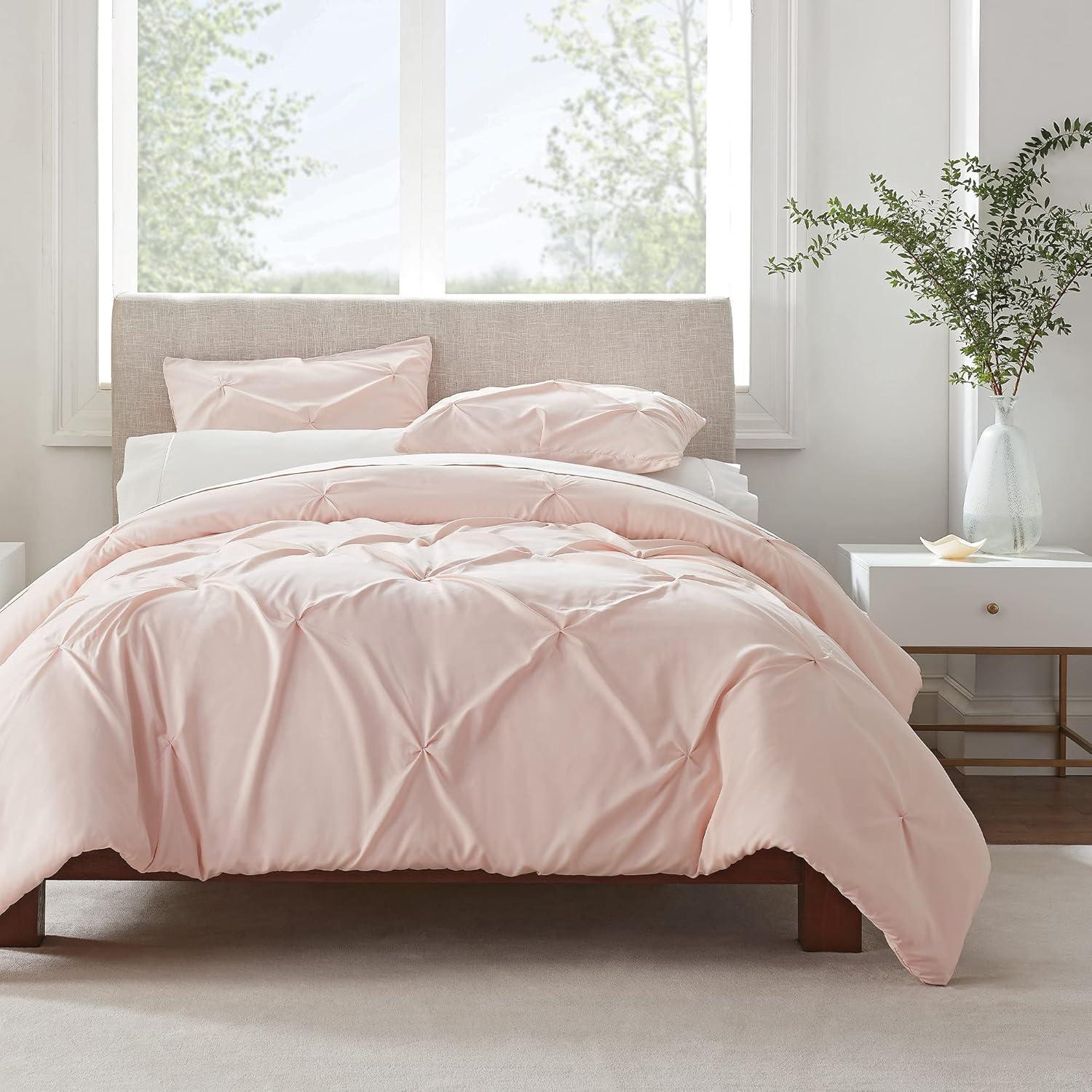 Simply Clean Pleated Duvet Set - Serta