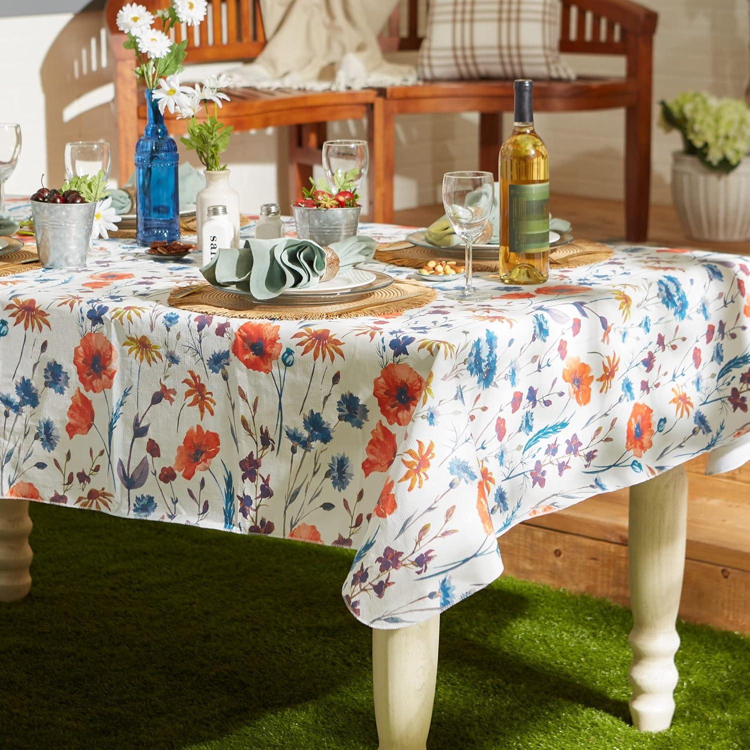 Spring Garden Vinyl Tablecloth 60x102