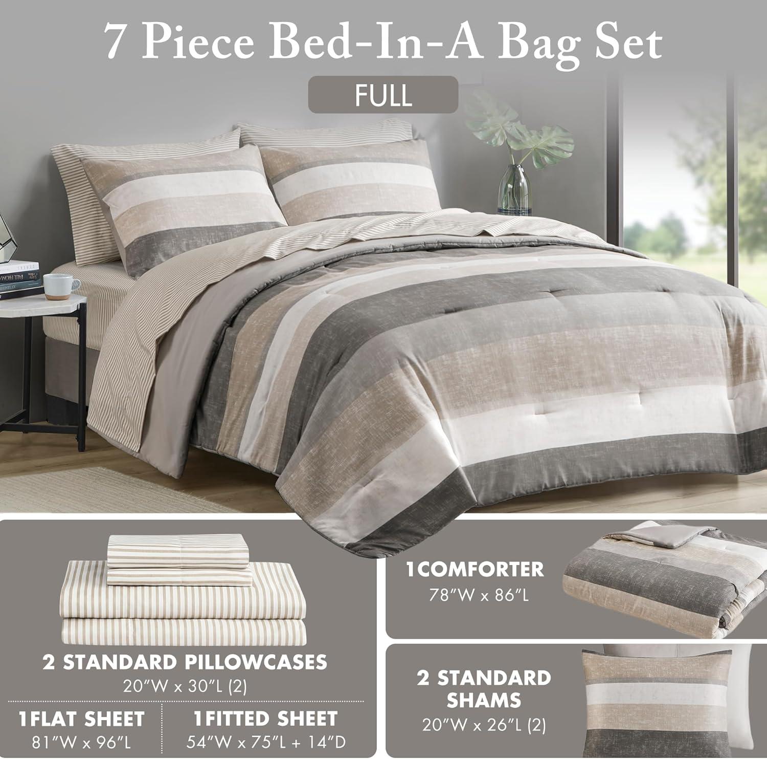 Madison Park Essentials Jaxon Comforter Set with Bed Sheets