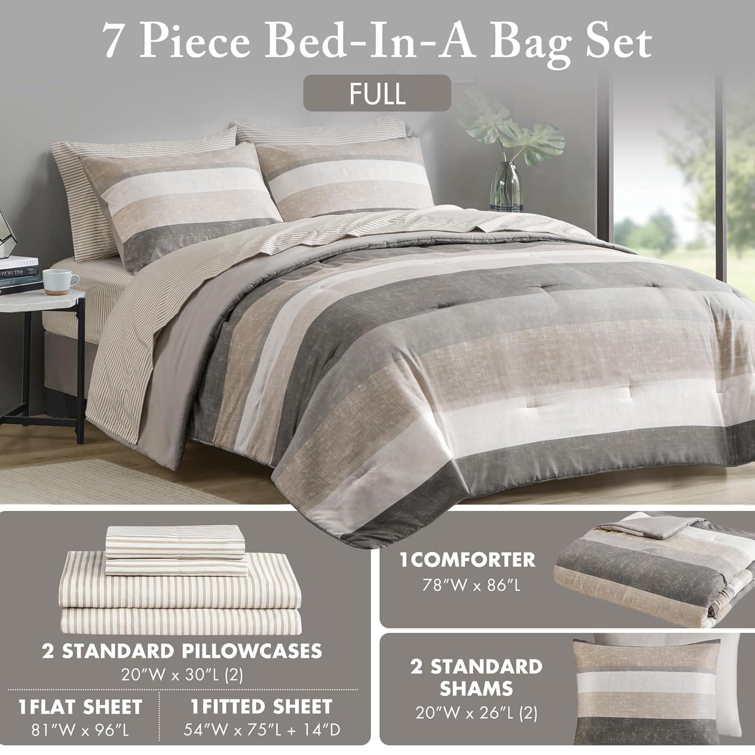 Madison Park Essentials Jaxon Comforter Set with Bed Sheets