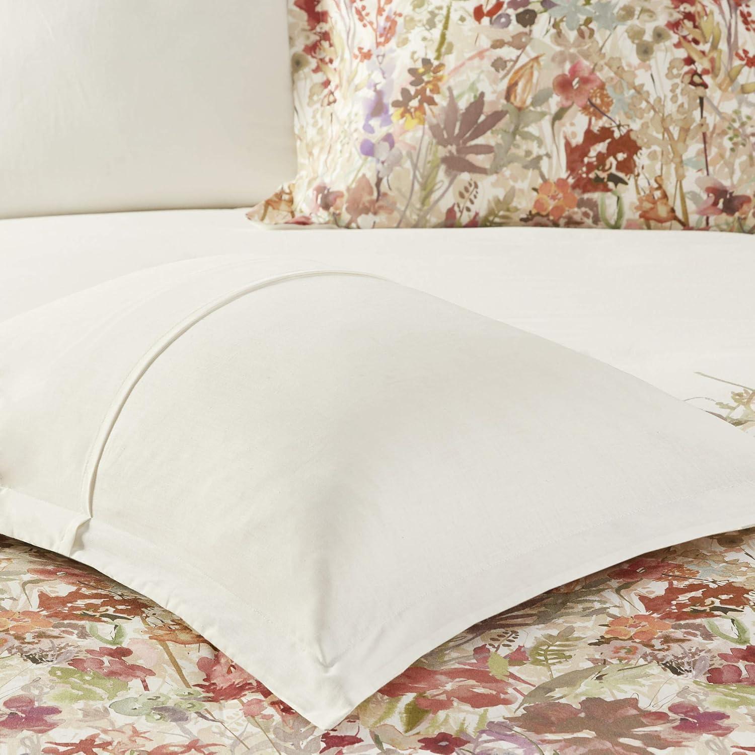 Mariana King/Cal King Cotton Watercolor Floral Duvet Cover Set