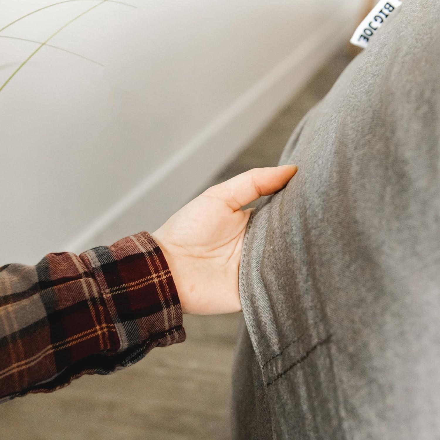 Big Joe Extra Large Memory Foam Bean Bag Sofa with Soft Removable Cover