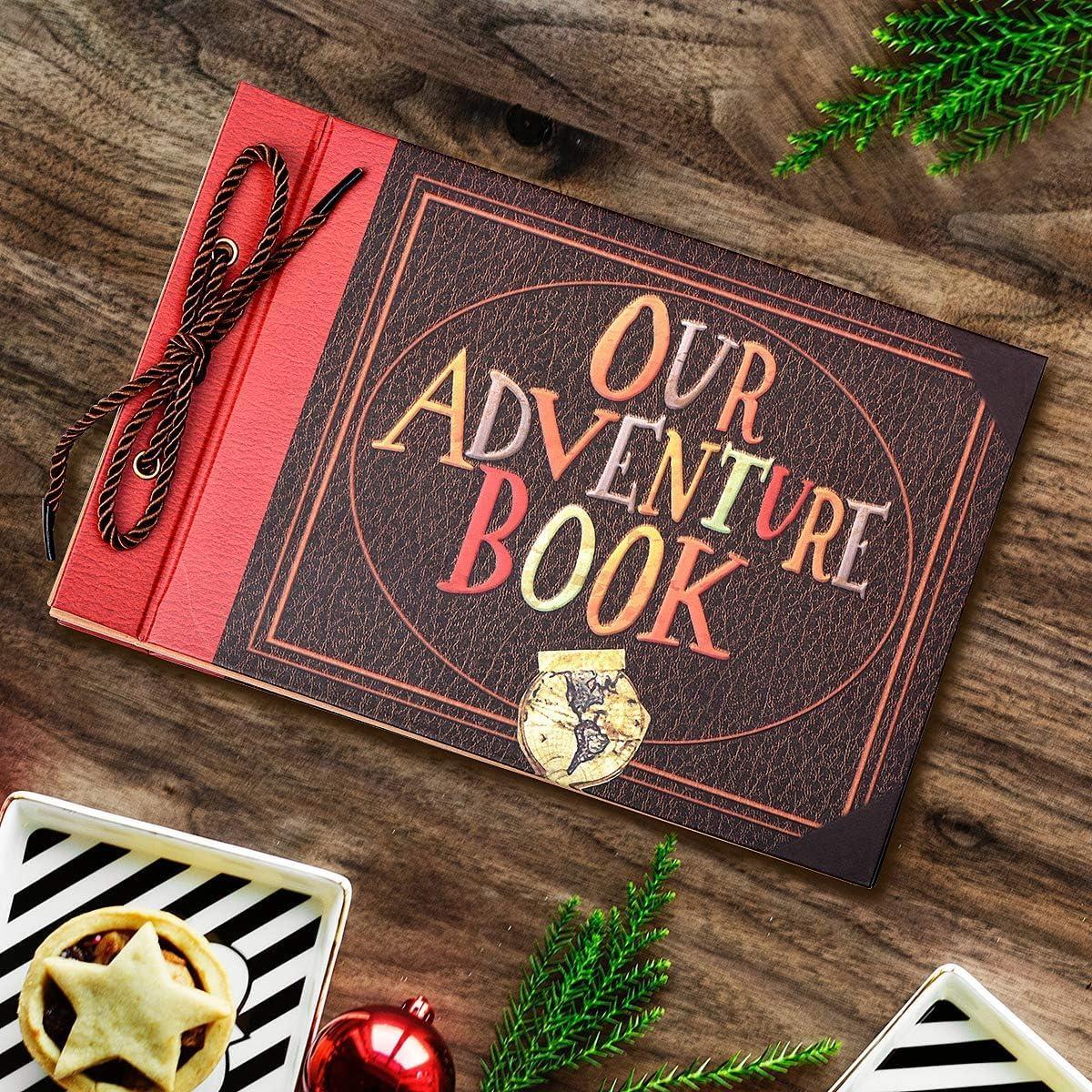 Handcrafted Retro Leather-Bound Scrapbook with Canvas Cover