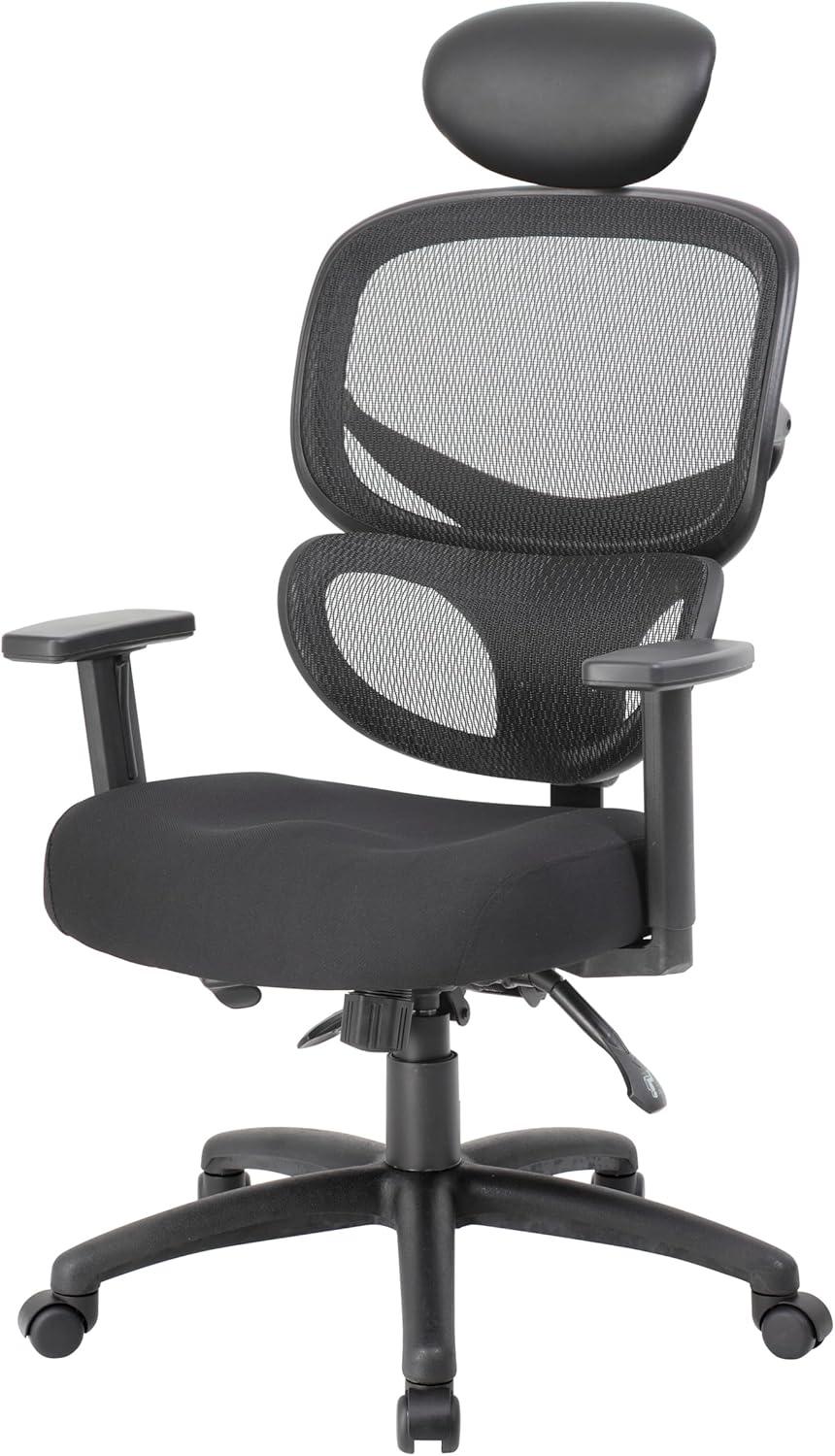 Boss Multi-Function Mesh Task Chair w/Headrest