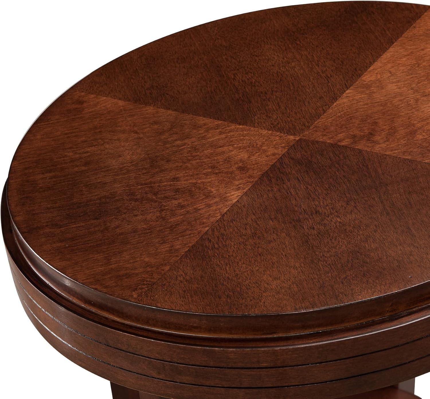 Leick Favorite Finds Oval Wood End Table in Chocolate Cherry