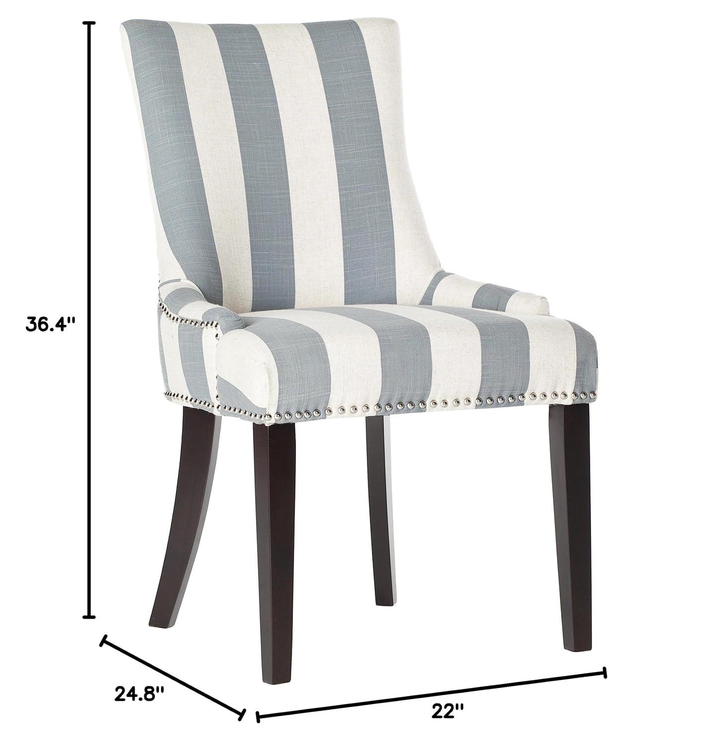 Lester 19" H Dining Chair With Nail Head Trim (Set of 2) - MCR4709 - Grey/White - Safavieh Couture