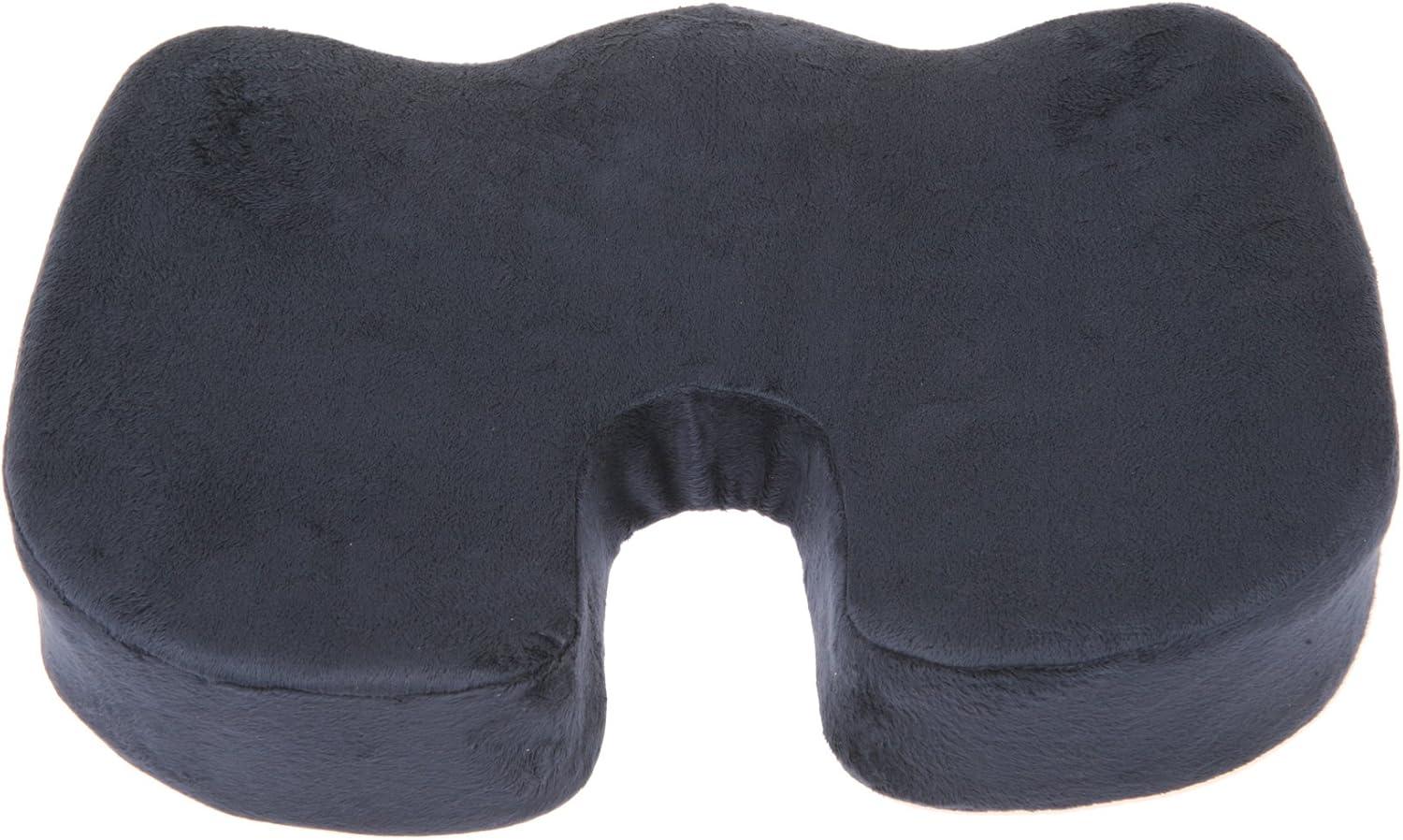 Deluxe Comfort Coccyx Orthopedic Memory Foam – Tailbone Support – Great For Car Or Office – Seat Cushion, Dark Blue