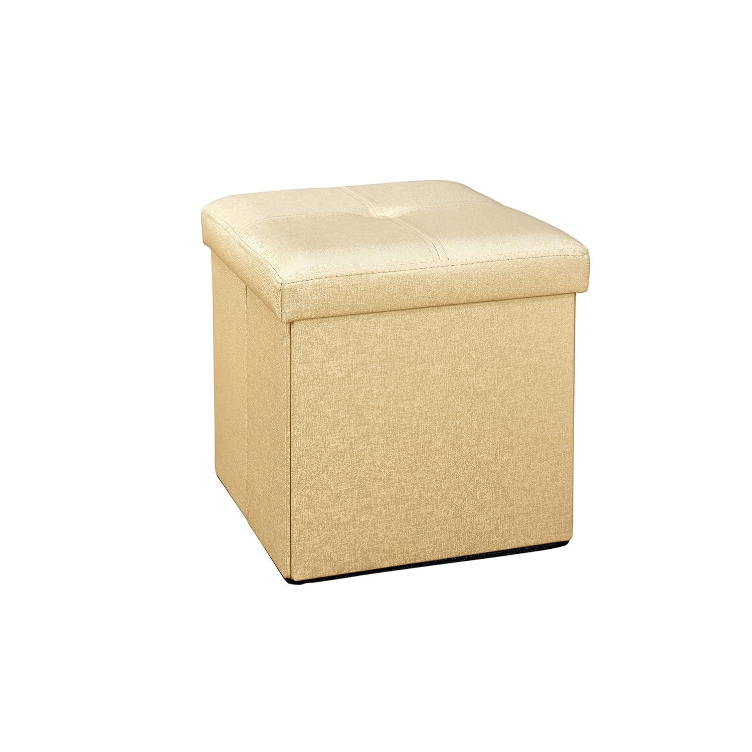 Simplify Luxora Faux Leather Ottoman