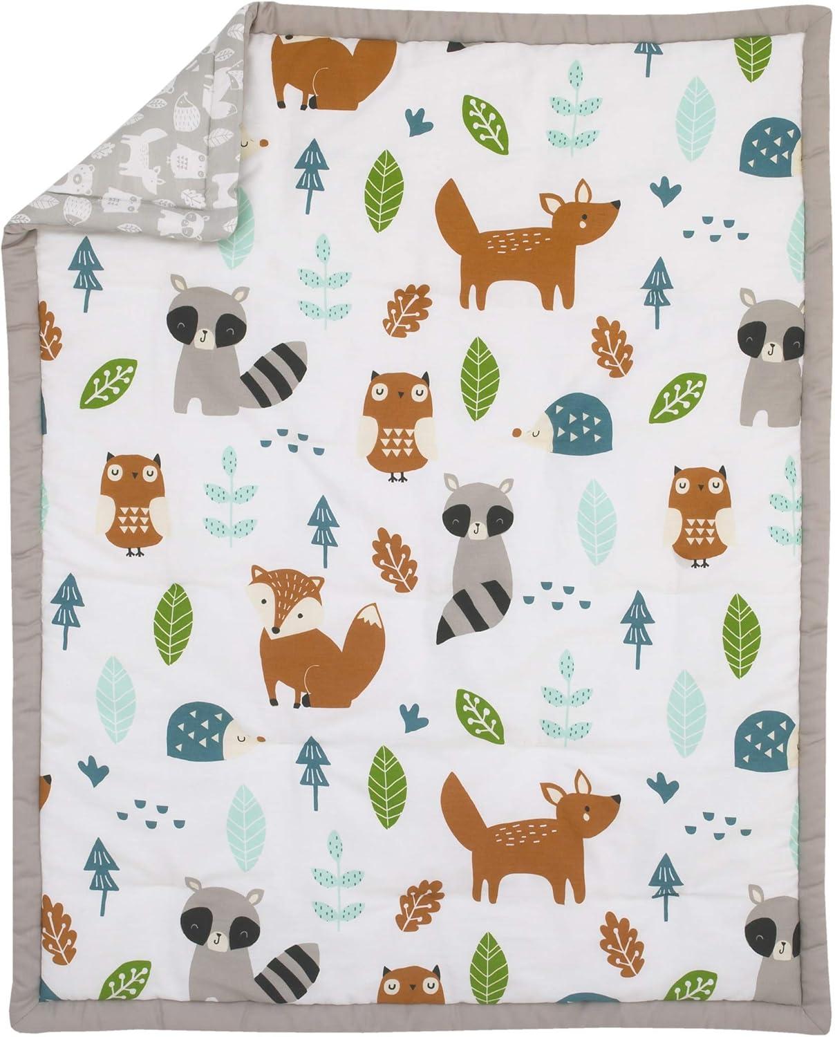 NoJo Dreamer Little Woodland Friends 8 Piece Nursery Crib Bedding Set