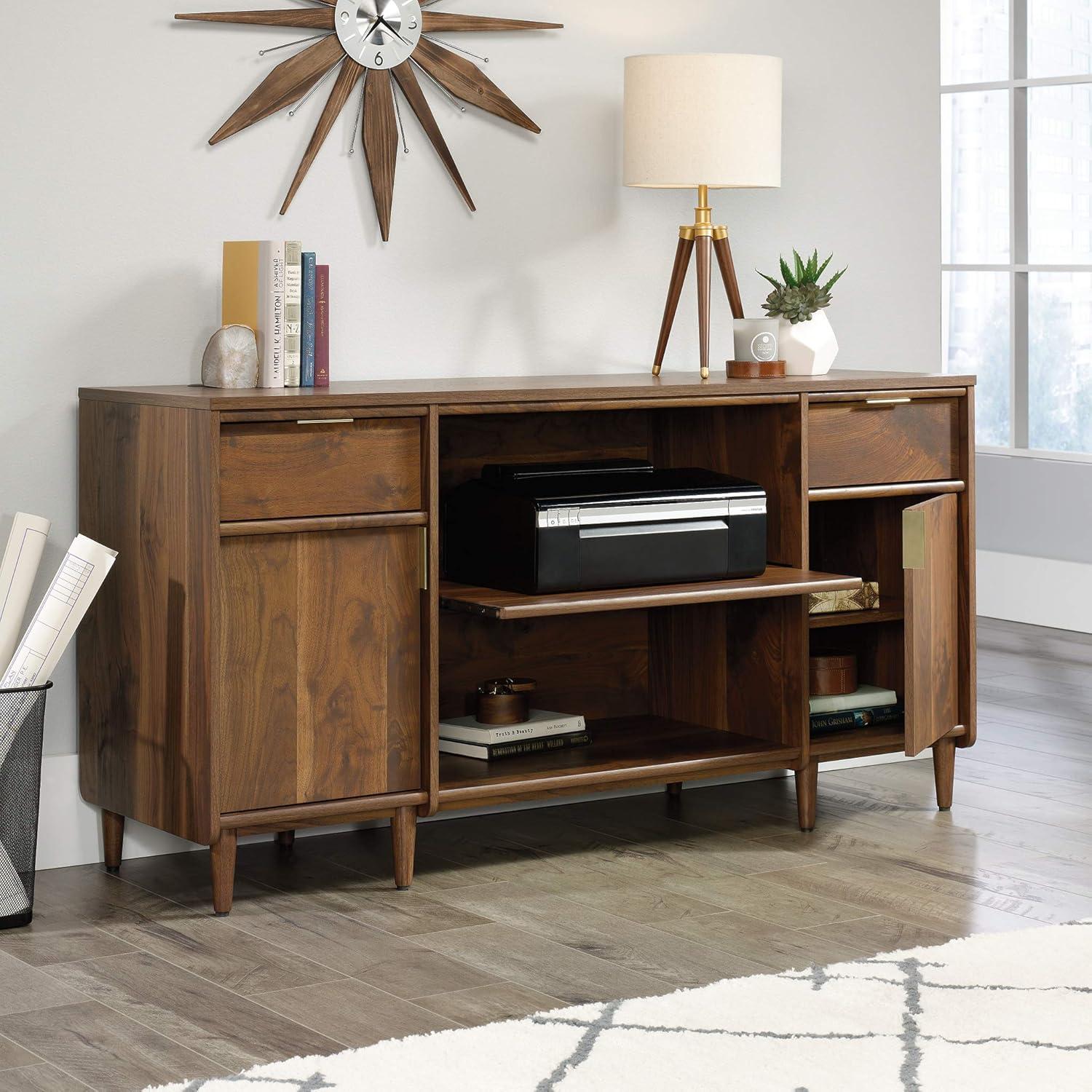 Sauder Clifford Place Credenza, Grand Walnut Finish