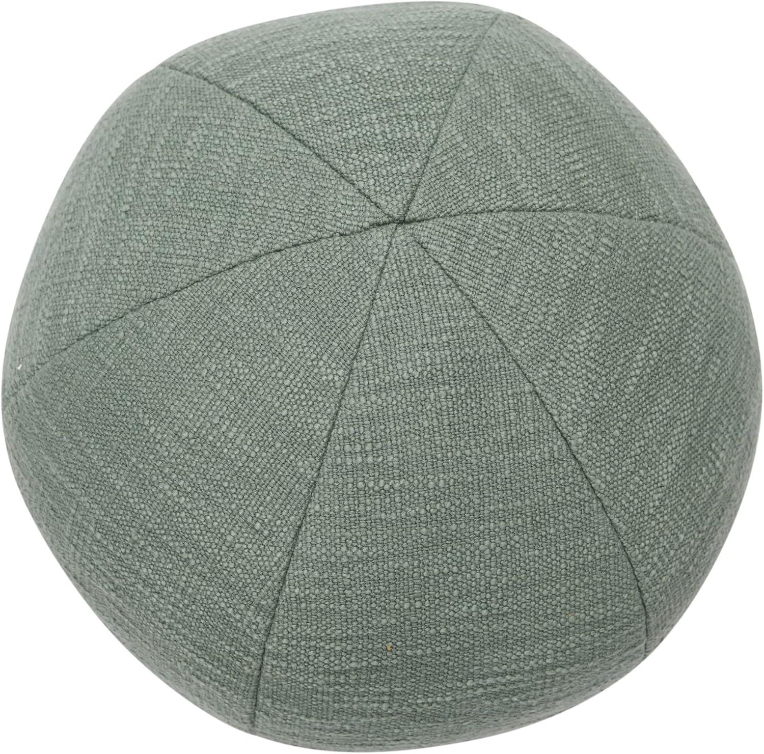 Sage Cotton Round Orb Throw Pillow, 12"