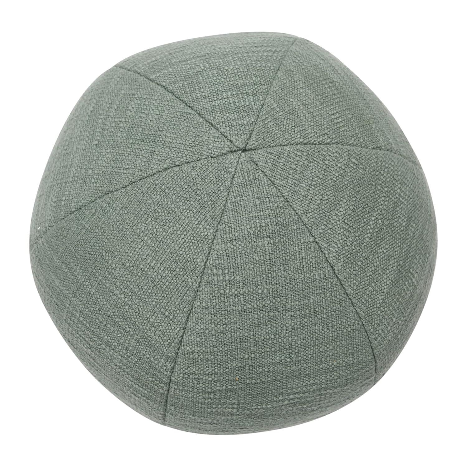 Sage Cotton Round Orb Throw Pillow, 12"