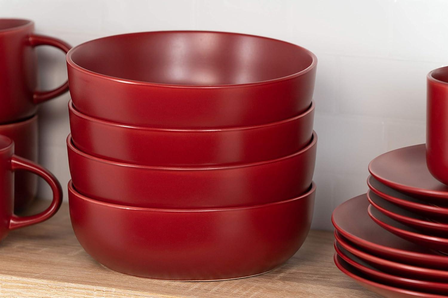 Ten Strawberry Street Wazee Matte 16 Piece Dinnerware Set, Service for 4