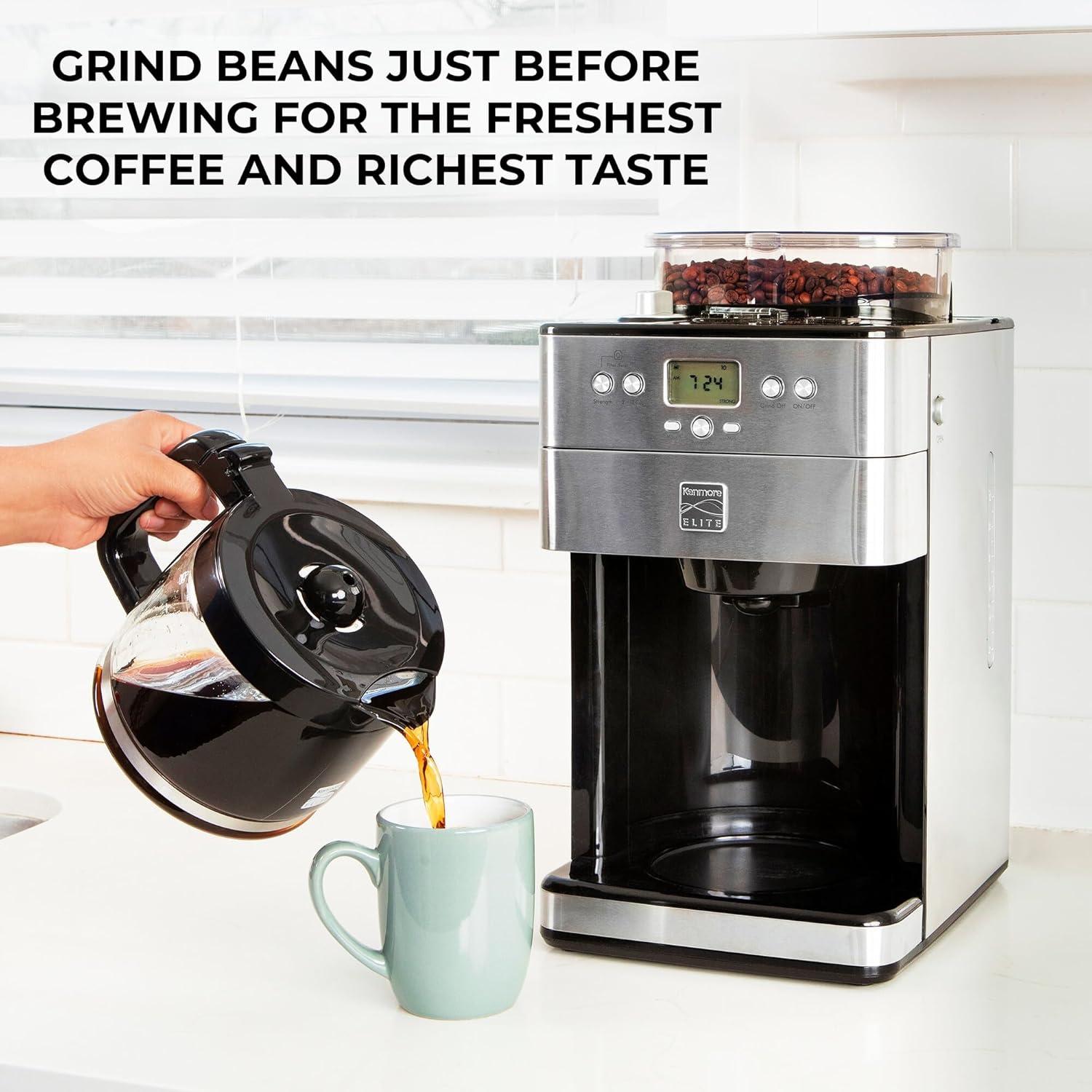 Kenmore Elite 12 Cup Programmable Grind And Brew Coffee Maker