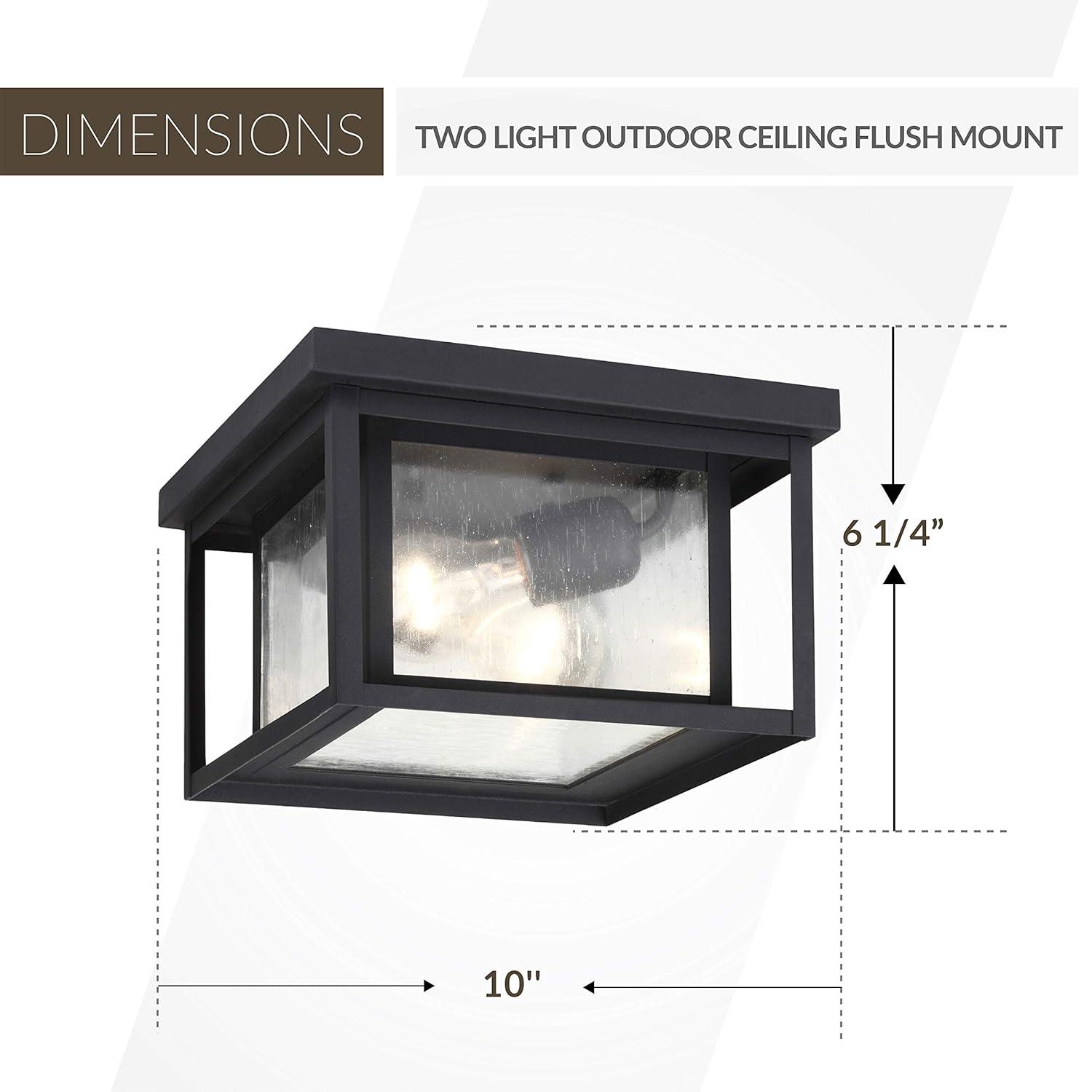 Vermont Seeded Square Outdoor Flush Mount