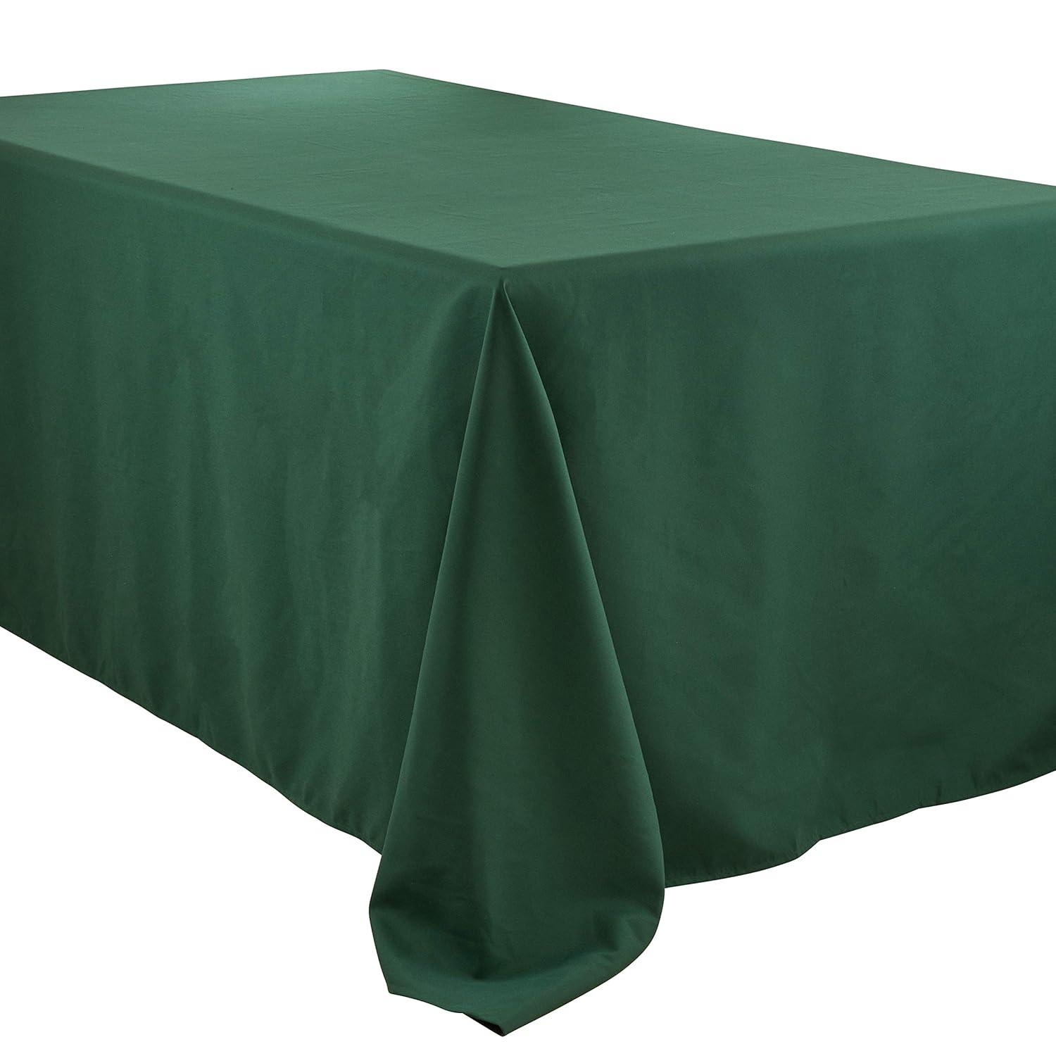 Saro Lifestyle Solid Color Everyday Tablecloth, Jasper Green, 90" x 156"