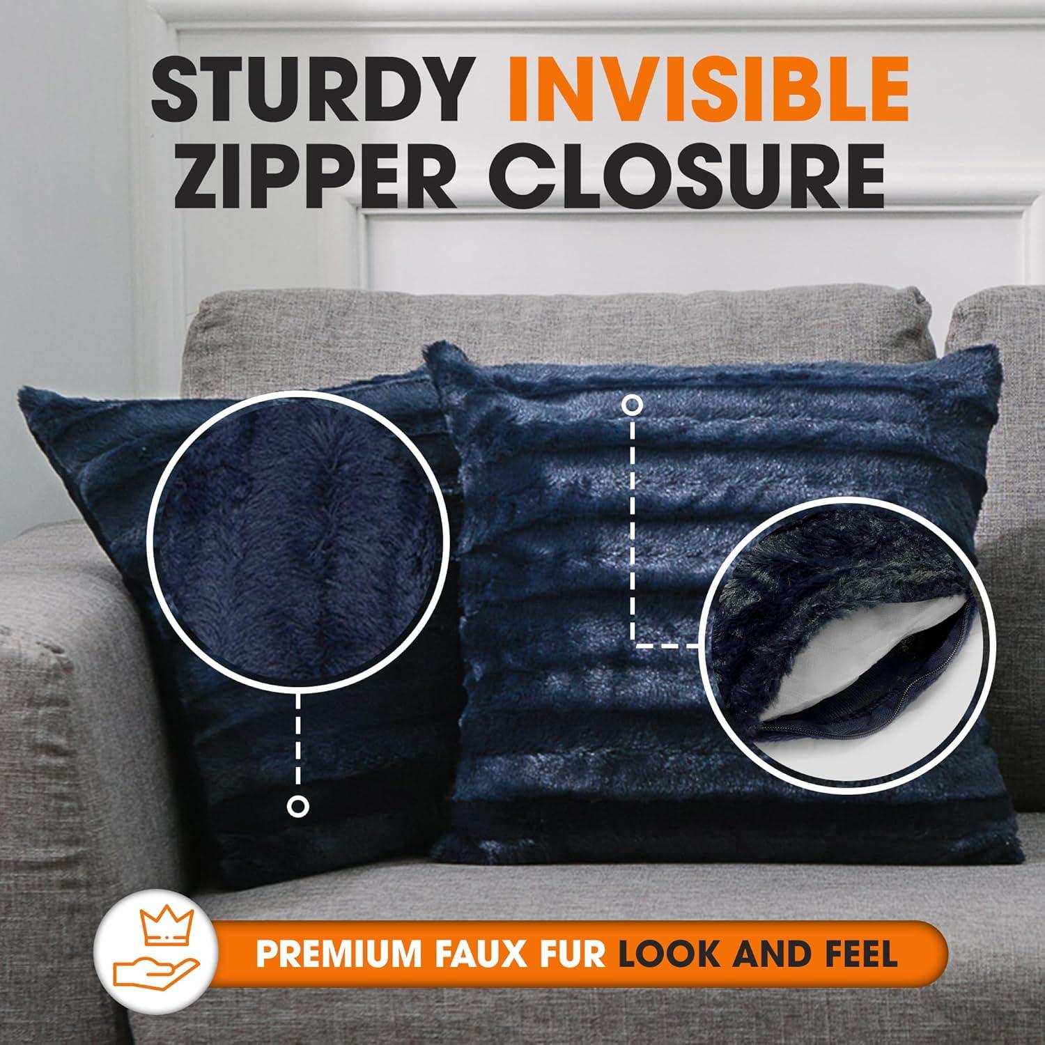 Cheer Collection FRBIN Square Pillow Cover & Insert (Set of 2)