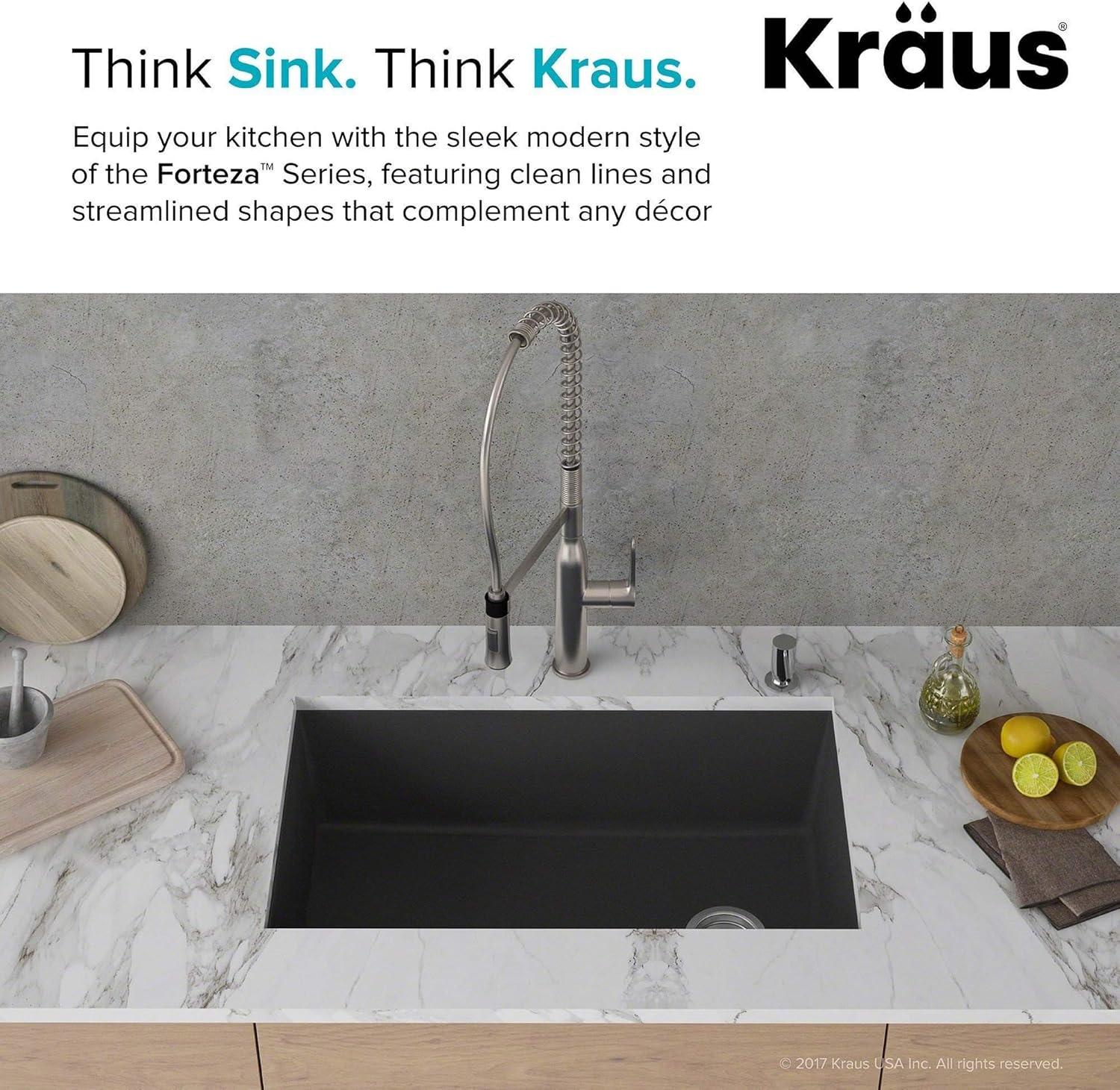 KRAUS Forteza™ 32" L Undermount Single Bowl Granite Kitchen Sink