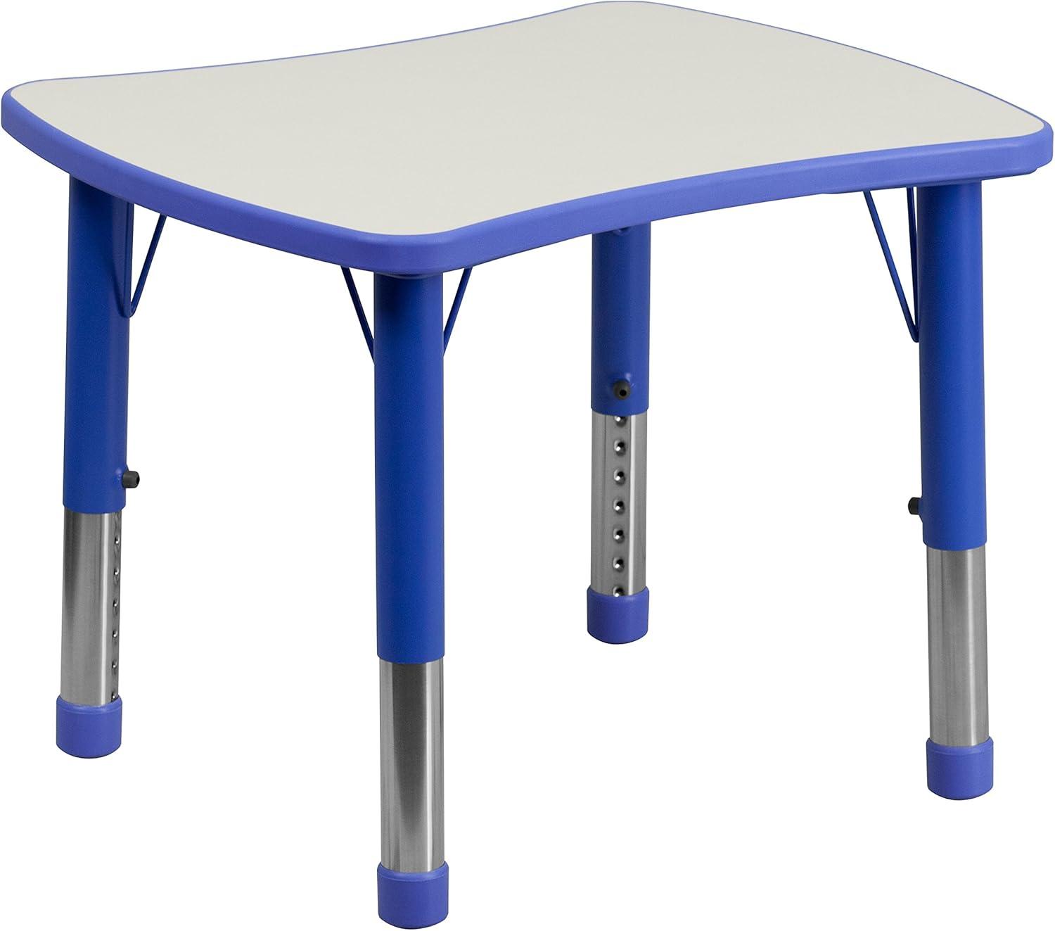 Goddard 22" x 27" Rectangular Plastic Height Adjustable Activity Table