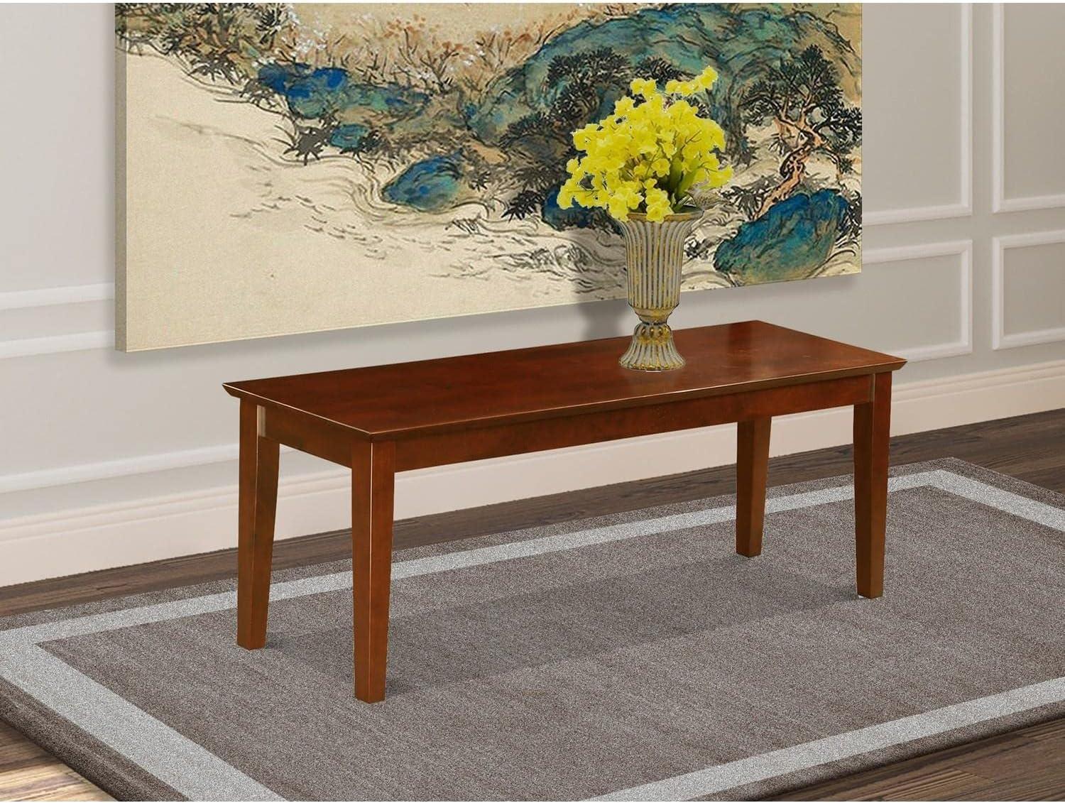 Capri Rectangular Dining Bench - Elegant Mahogany Finish, Asian Wood Construction, Modern Design - Perfect Seating Option for Dining Room - CAB-MAH-W