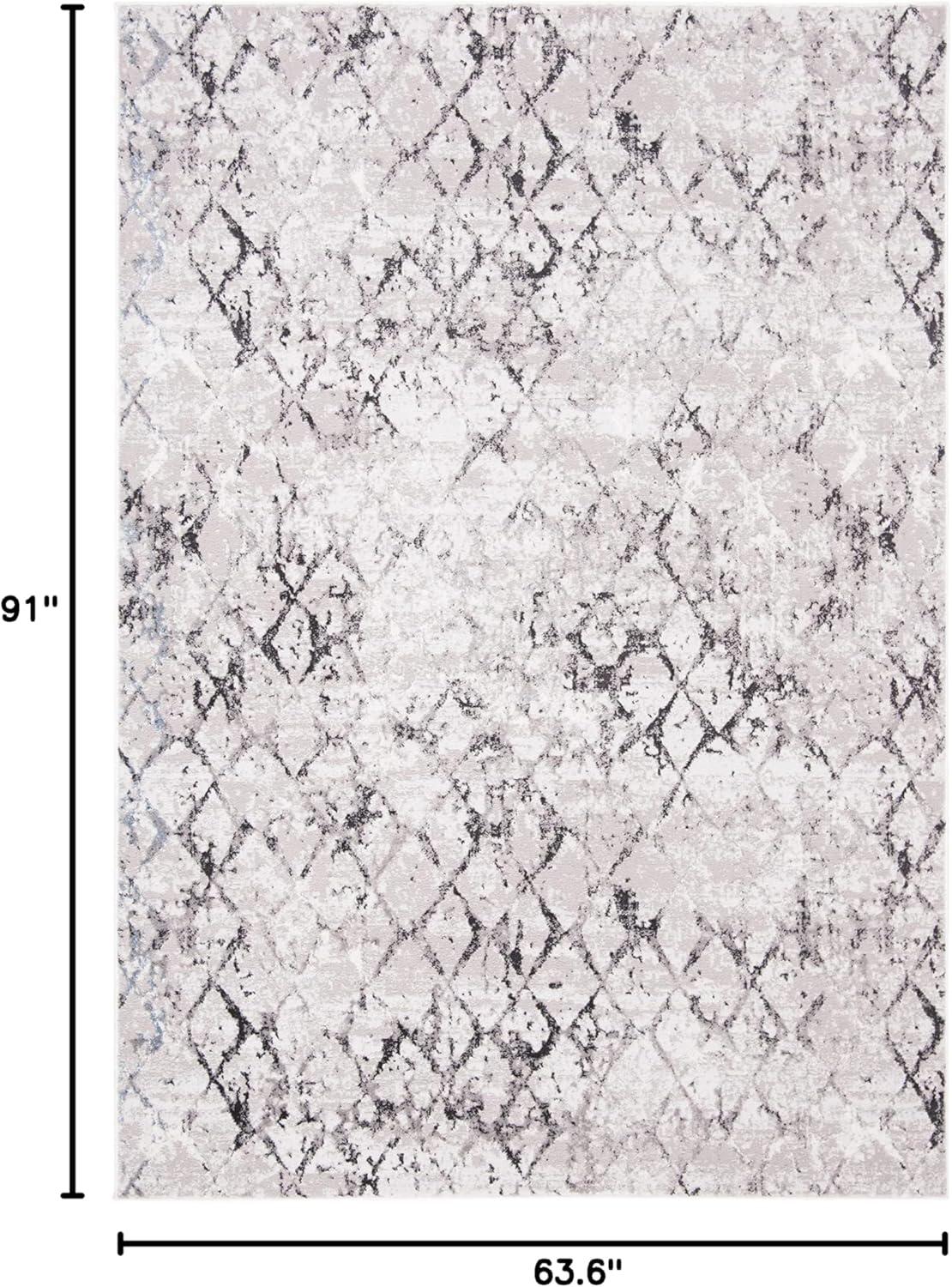 Amelia ALA783 Power Loomed Area Rug  - Grey/Light Grey - 5'3"x7'6" - Safavieh.