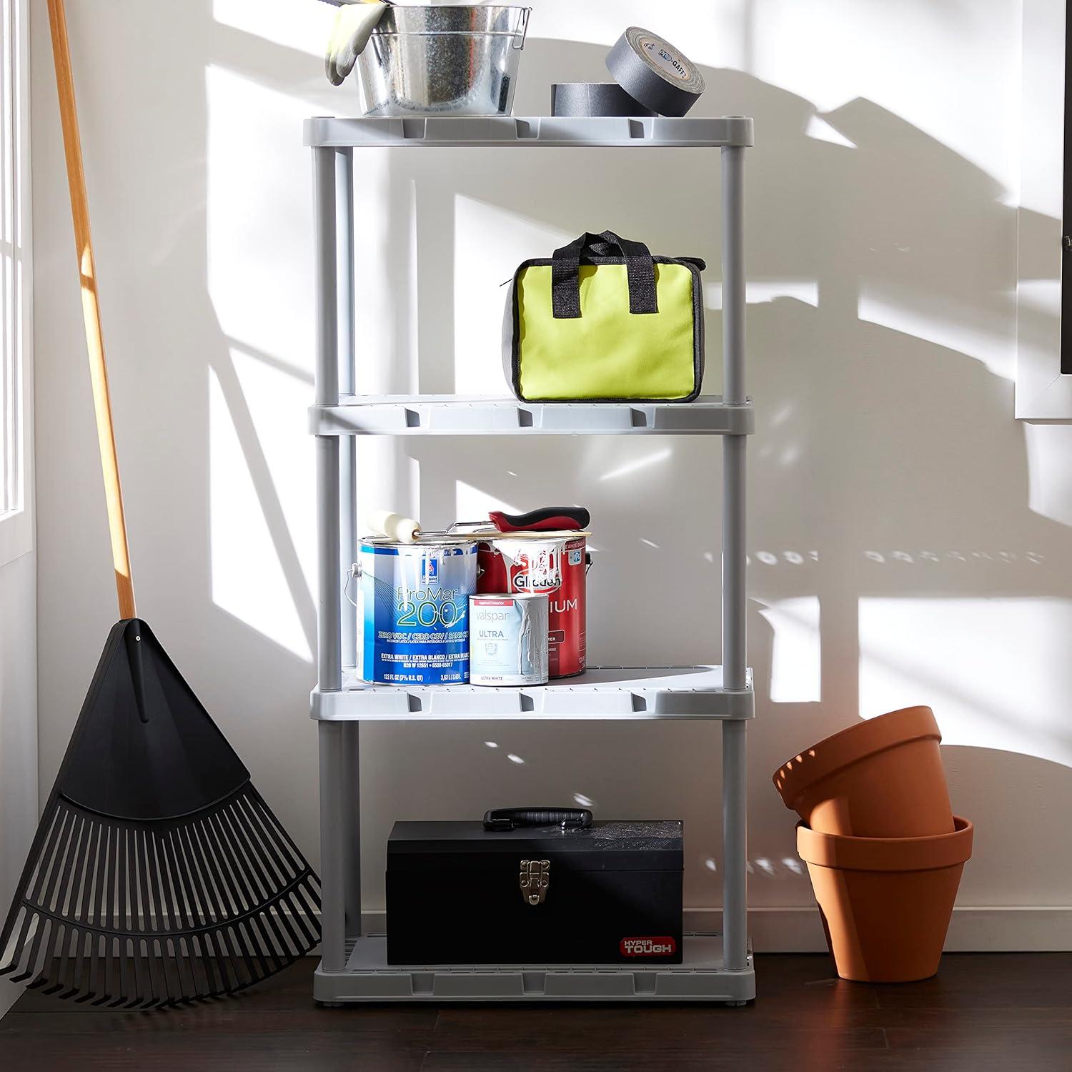 Gracious Living 12'' W Plastic Shelving Unit (Set of 2)