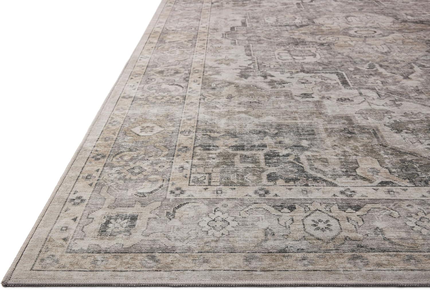 Amber Lewis x Loloi Machine Washable Josie Silver / Natural Area Rug