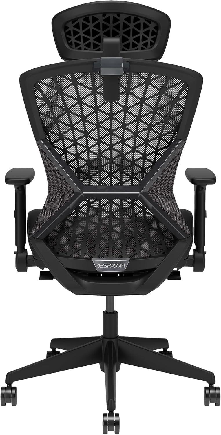 Respawn RESPAWN SPIRE Ergonomic Mesh Office Gaming Chair - High Back Home PC Computer Desk Reclining Gaming Chair, Adjustable Armrests, Adjustable Headrest, Knitted Mesh Back, Cooling Gel Seat