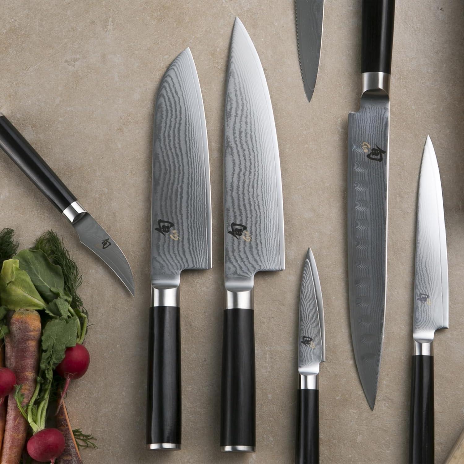 Shun Classic 3-Piece Knife Set with Ebony Handles