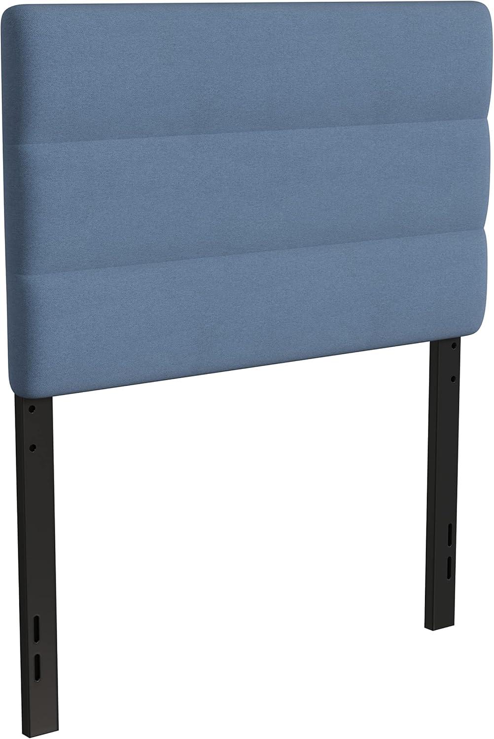 Flash Furniture Paxton Twin Channel Stitched Fabric Upholstered Headboard, Adjustable Height from  44.5" to 57.25" - Blue