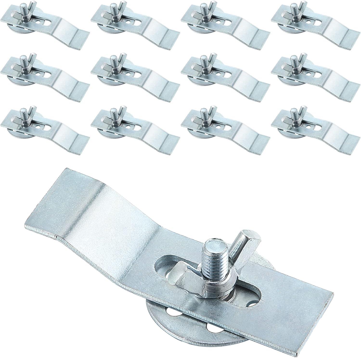 Phlegsive 12 Sets of Kitchen Sink Clips Set Undermount Sink Clip Wash Basin Support Clamp Bathroom Sink Repair Kit