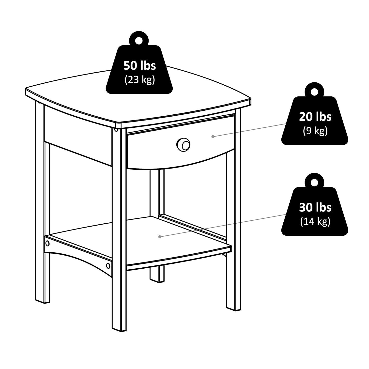 Claire Nightstand - Black - Winsome