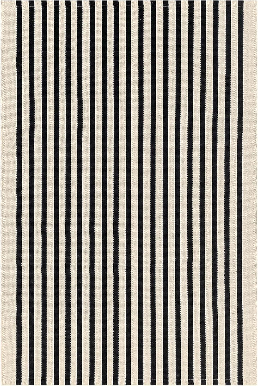IOHOUZE Navy and White Striped Rug 2'x3' Front Door Rugs, Small Washable Area Rug for Front Porch, Spring Summer Doormats Outdoor Indoor, Cotton Rugs for Entryway Porch Entrance