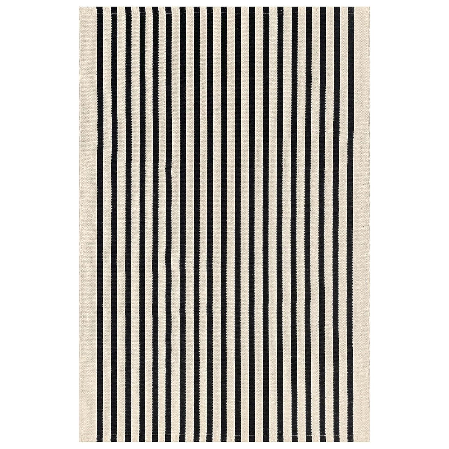 IOHOUZE Navy and White Striped Rug 2'x3' Front Door Rugs, Small Washable Area Rug for Front Porch, Spring Summer Doormats Outdoor Indoor, Cotton Rugs for Entryway Porch Entrance
