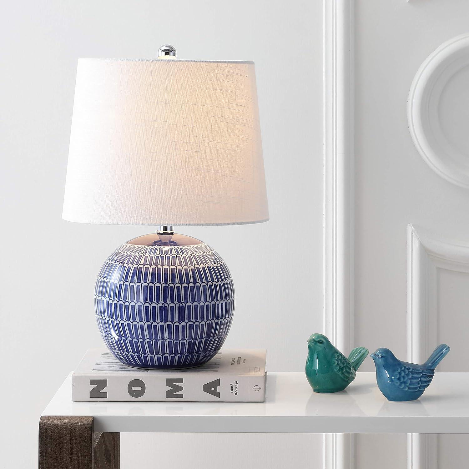 Ronald 21" Ceramic LED Table Lamp, Navy