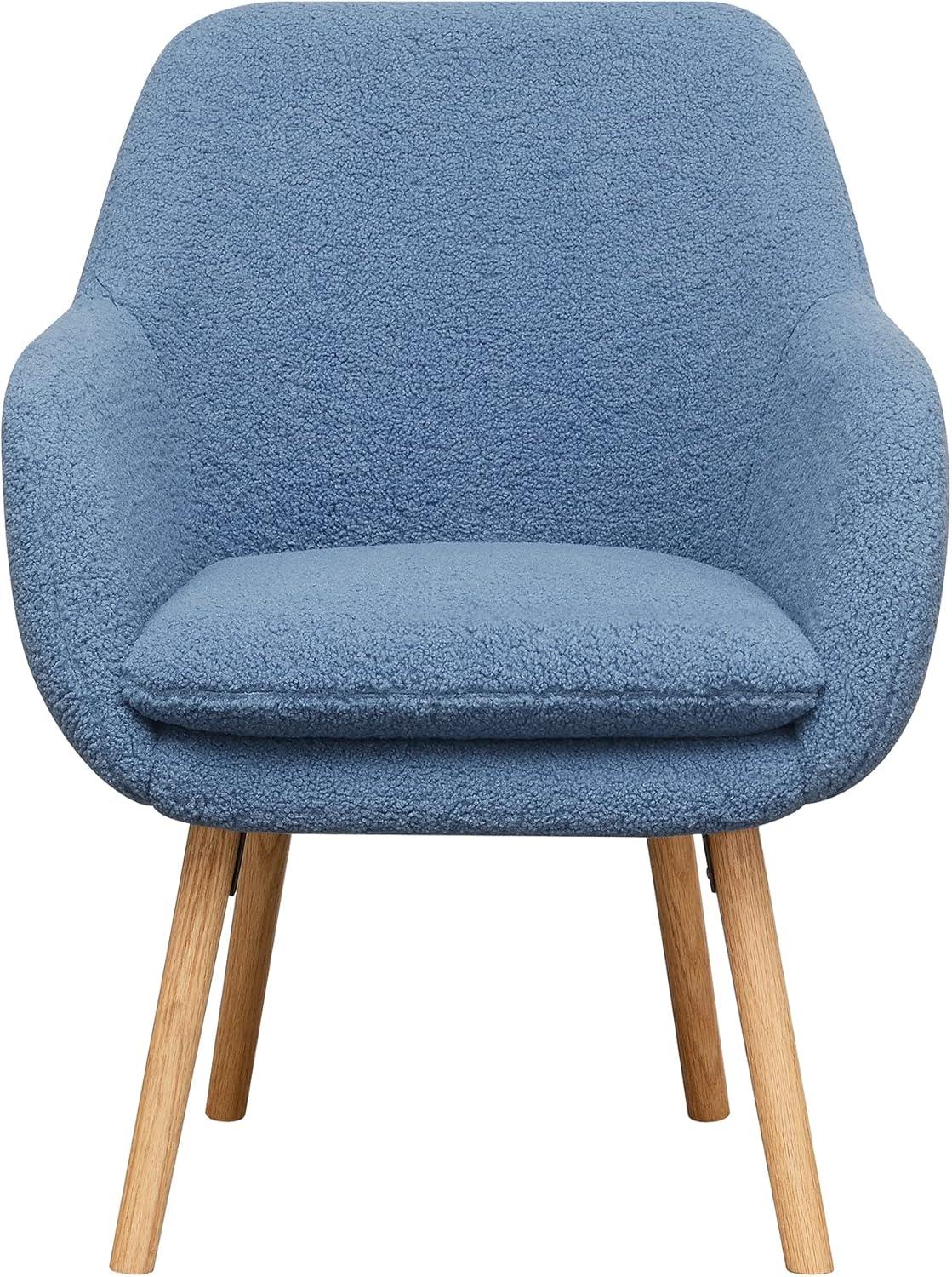 Convenience Concepts Take a Seat Charlotte Wingback Sherpa Accent Armchair, Sherpa Blue