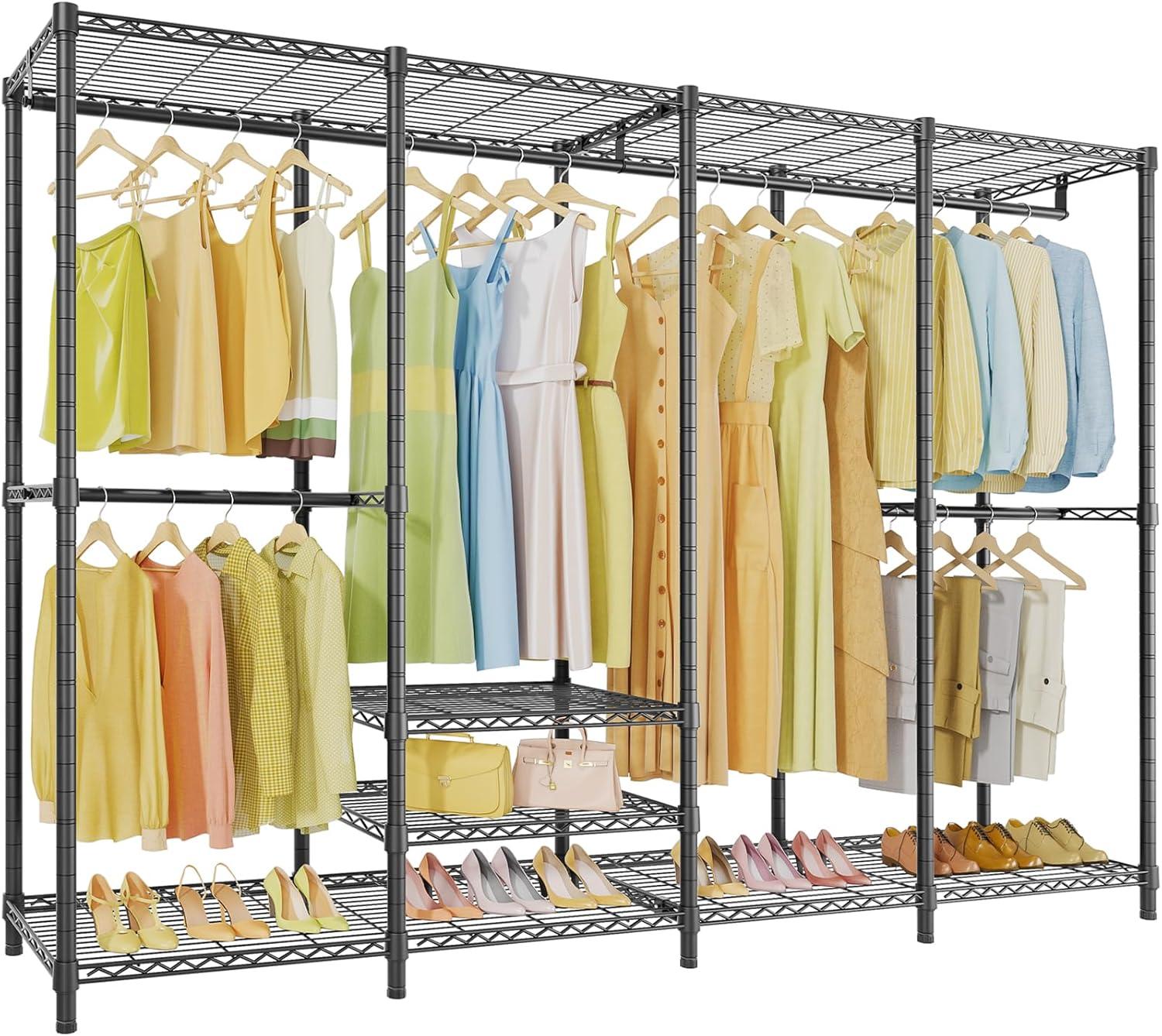 VIPEK V40 Plus Extra Large Clothes Rack Heavy Duty Clothing Rack, Closet Organizer System Freestanding Wardrobe, Max Load 1300lbs