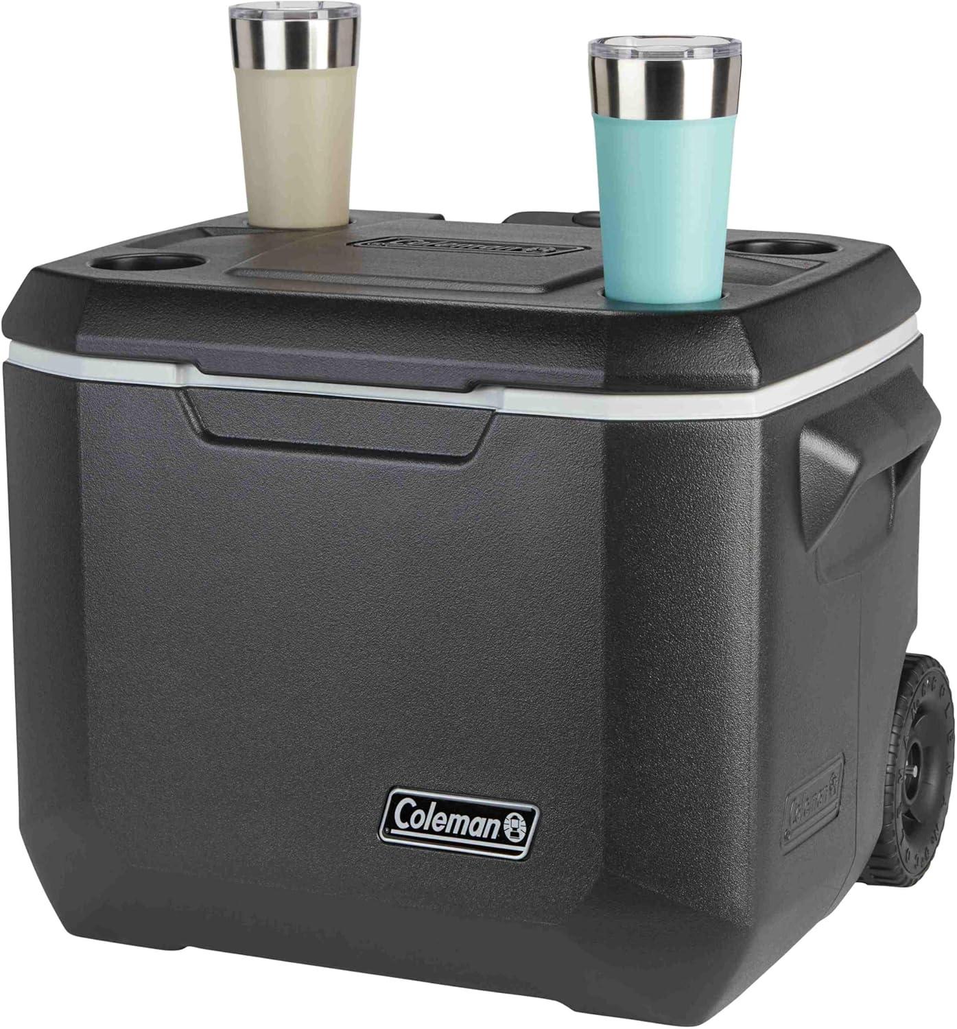 Coleman Xtreme 50 Quart 5-Day Hard Cooler with Wheels and Have-A-Seat Lid