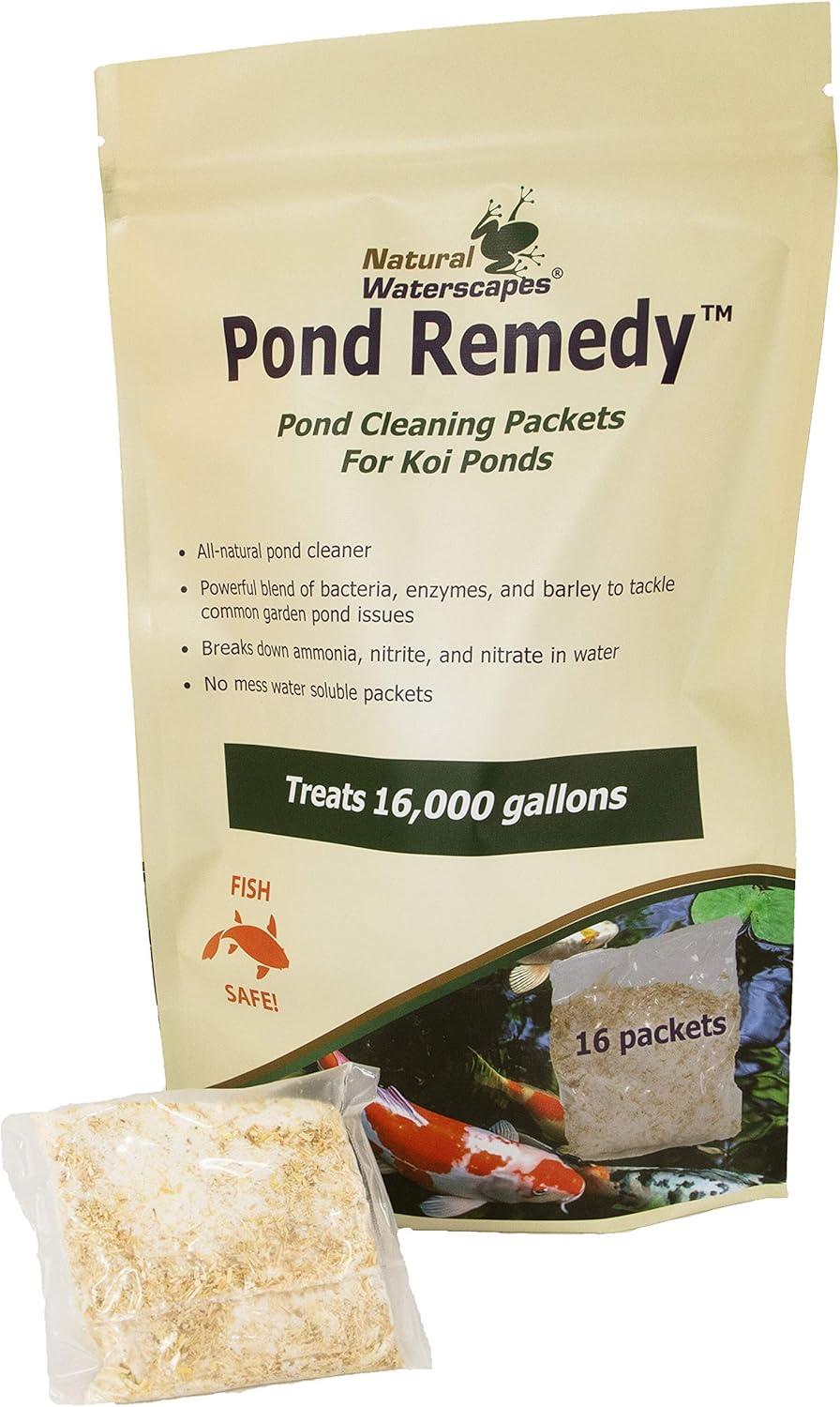 Koi Pond Maintenance Kit | Natural Pond Clarifier, Detoxifier, Sludge Remover for Backyard Pond | Includes Muck Remover GP, Pond Remedy, and Pond Renu