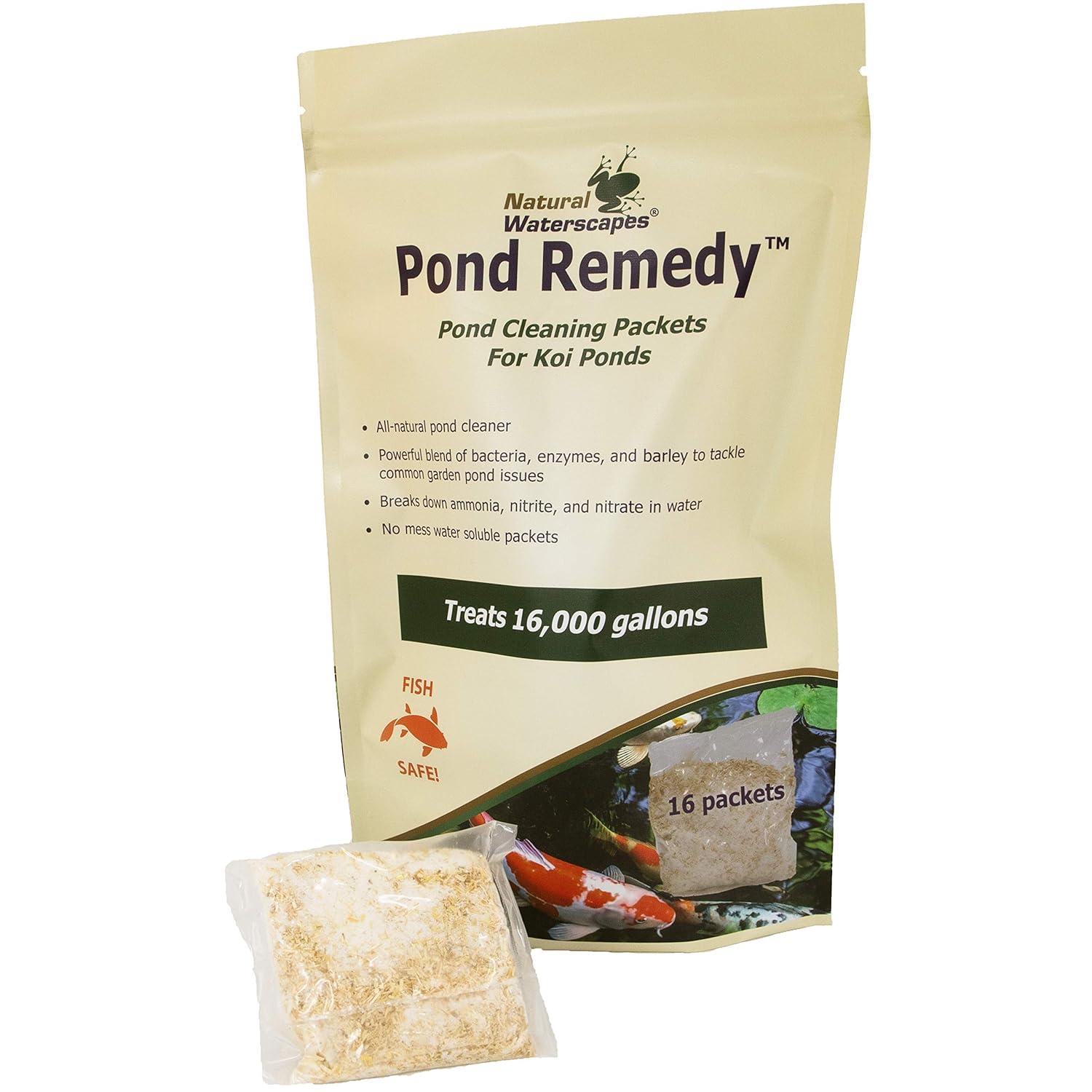 Koi Pond Maintenance Kit | Natural Pond Clarifier, Detoxifier, Sludge Remover for Backyard Pond | Includes Muck Remover GP, Pond Remedy, and Pond Renu